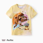 Looney Tunes Kid Boys/Girls Bug Bunny 1pc Tie-dye Funny Character Print Tee Yellow