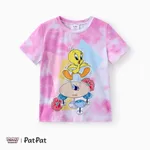 Looney Tunes Criança Unissexo Tie-dye Manga curta T-shirts Rosa
