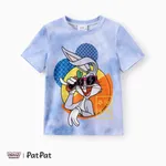 Looney Tunes Kid Boys/Girls Bug Bunny 1pc Tie-dye Funny Character Print Tee Blue