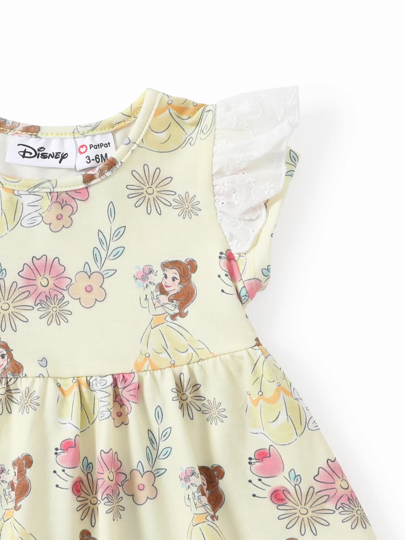 Disney Princess IP Mädchen Flatterärmel Kindlich Kleider gelb big image 1