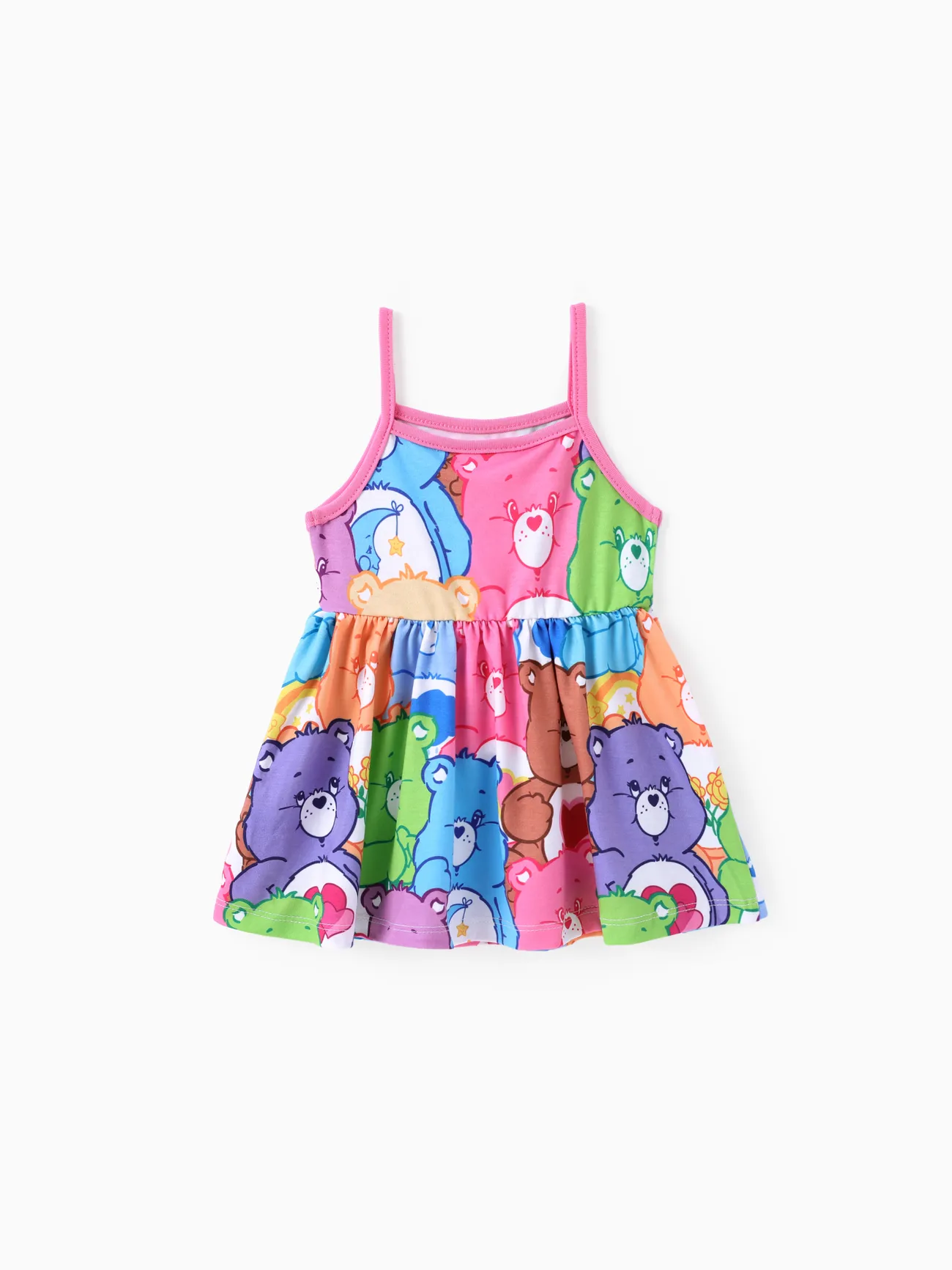 Care Bears Baby Girl Colorful Striped or Allover Print Cami Dress Multi-color big image 1