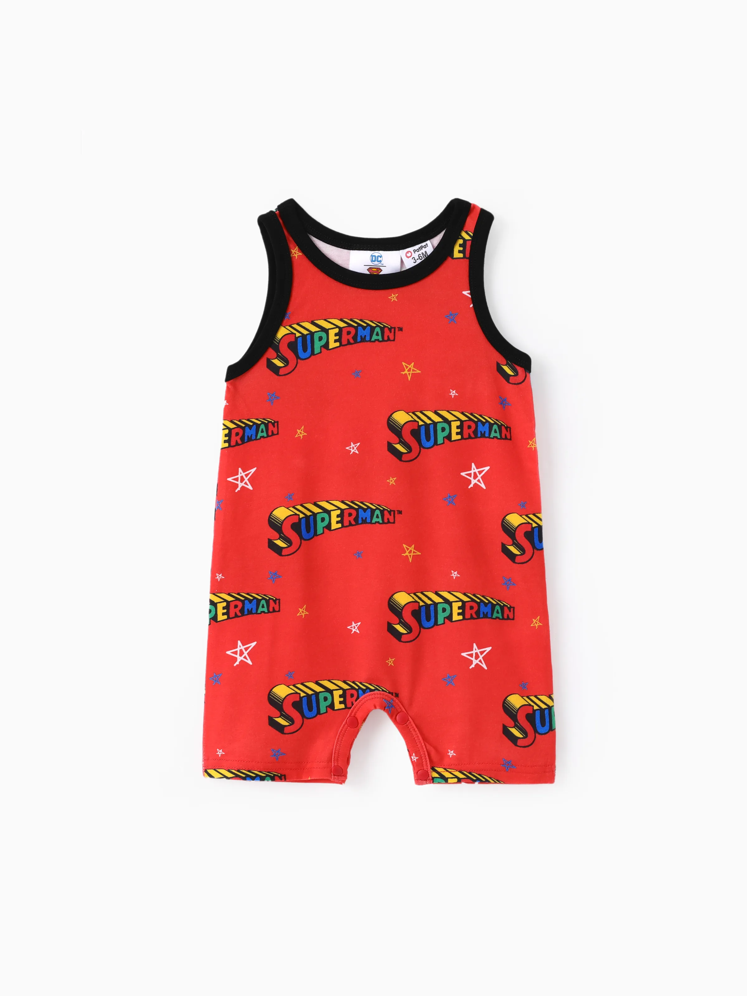 

Justice League Baby Boy Allover Print Tank Romper