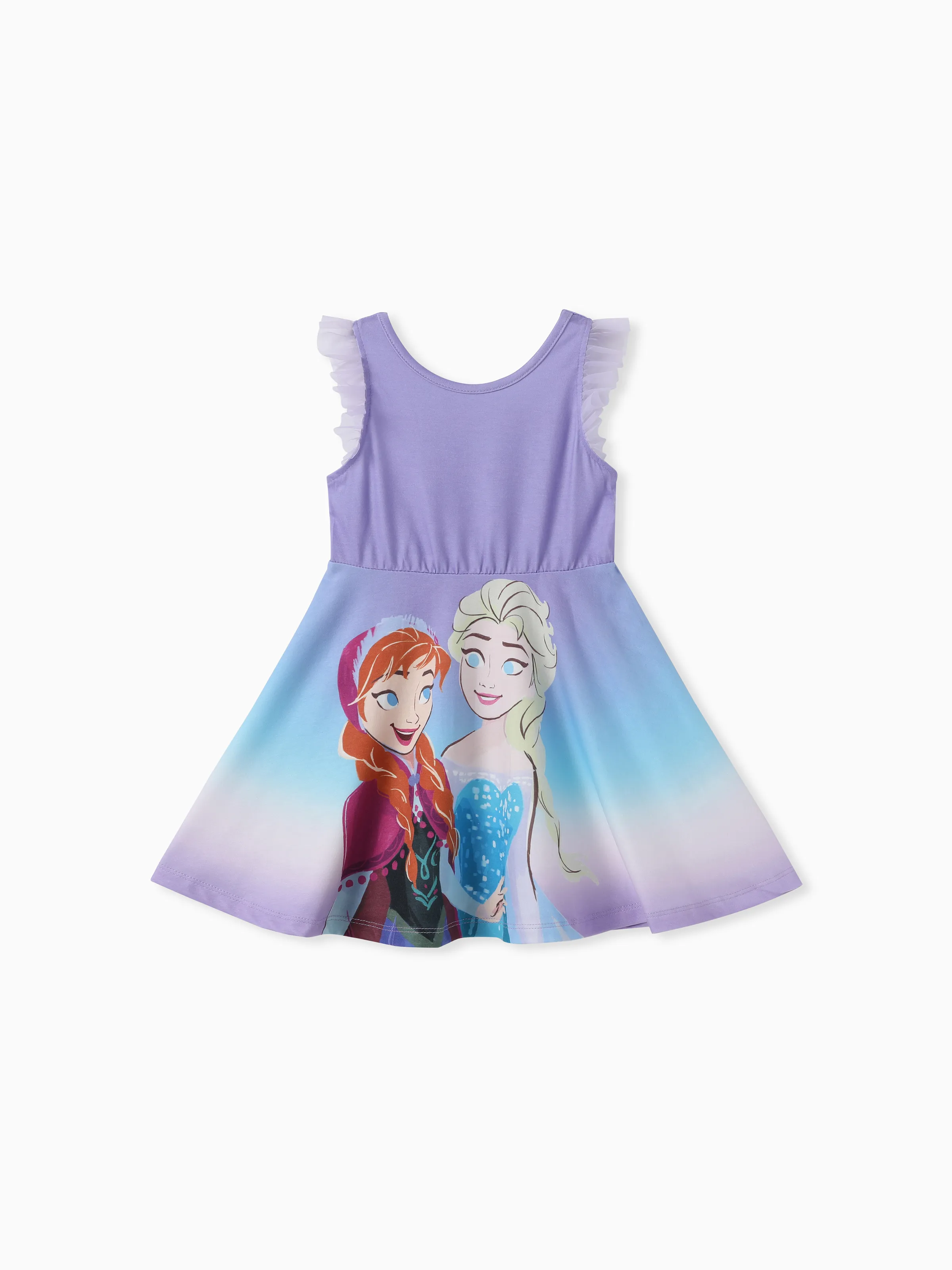 

Disney Frozen Toddler Girls Elsa/Anna 1pc Naia™ Character Snowflake Print Ruffled-sleeve Dress