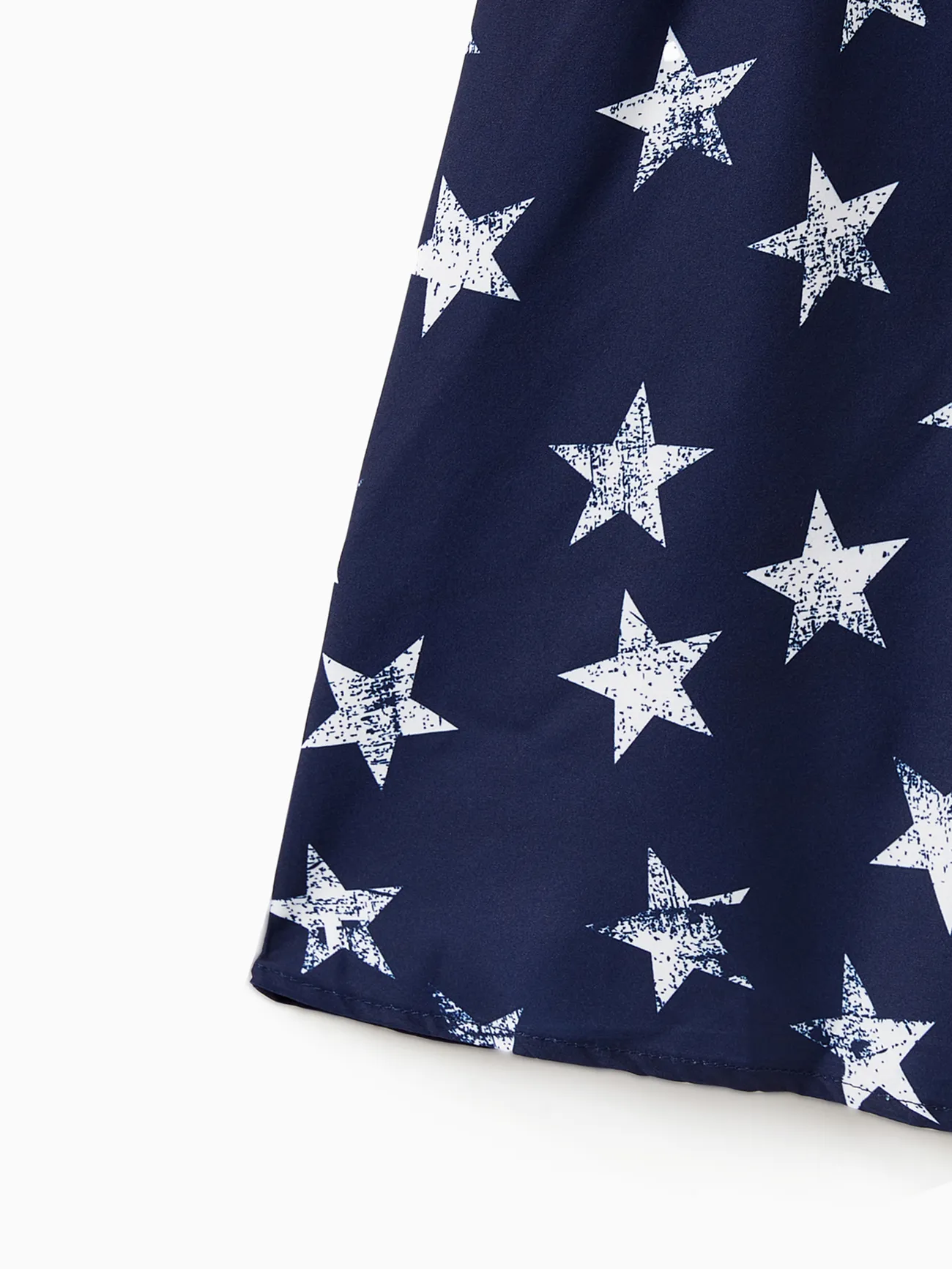 Girl - Family American Flag Dresses or Star Button-up Shirts - Color block - image 10