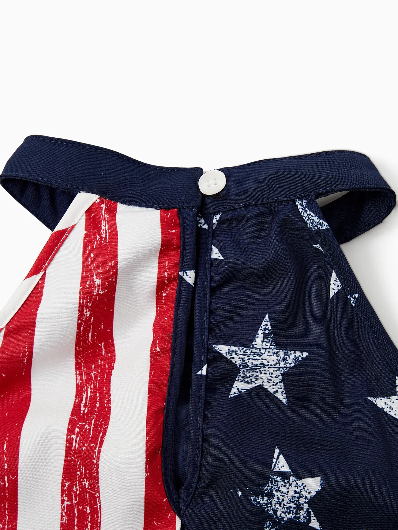 Girl - Family American Flag Dresses or Star Button-up Shirts - Color block - image 9
