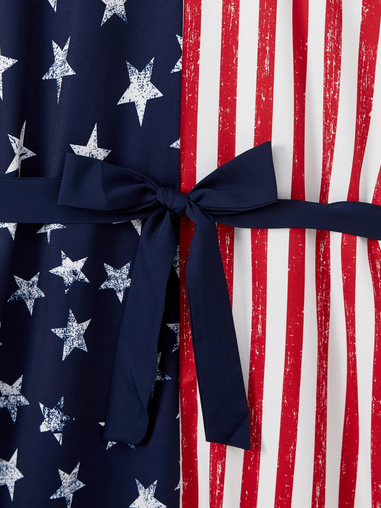 Women - Family American Flag Dresses or Star Button-up Shirts - Color block - image 4
