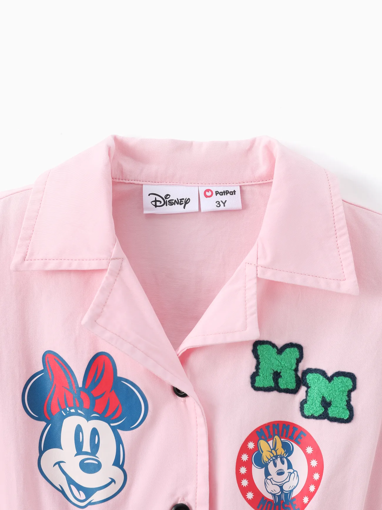 Disney Mickey and Friends 2 pièces Enfant en bas âge Fille Col de t-shirt polo Tendance Barboteuse rose big image 1