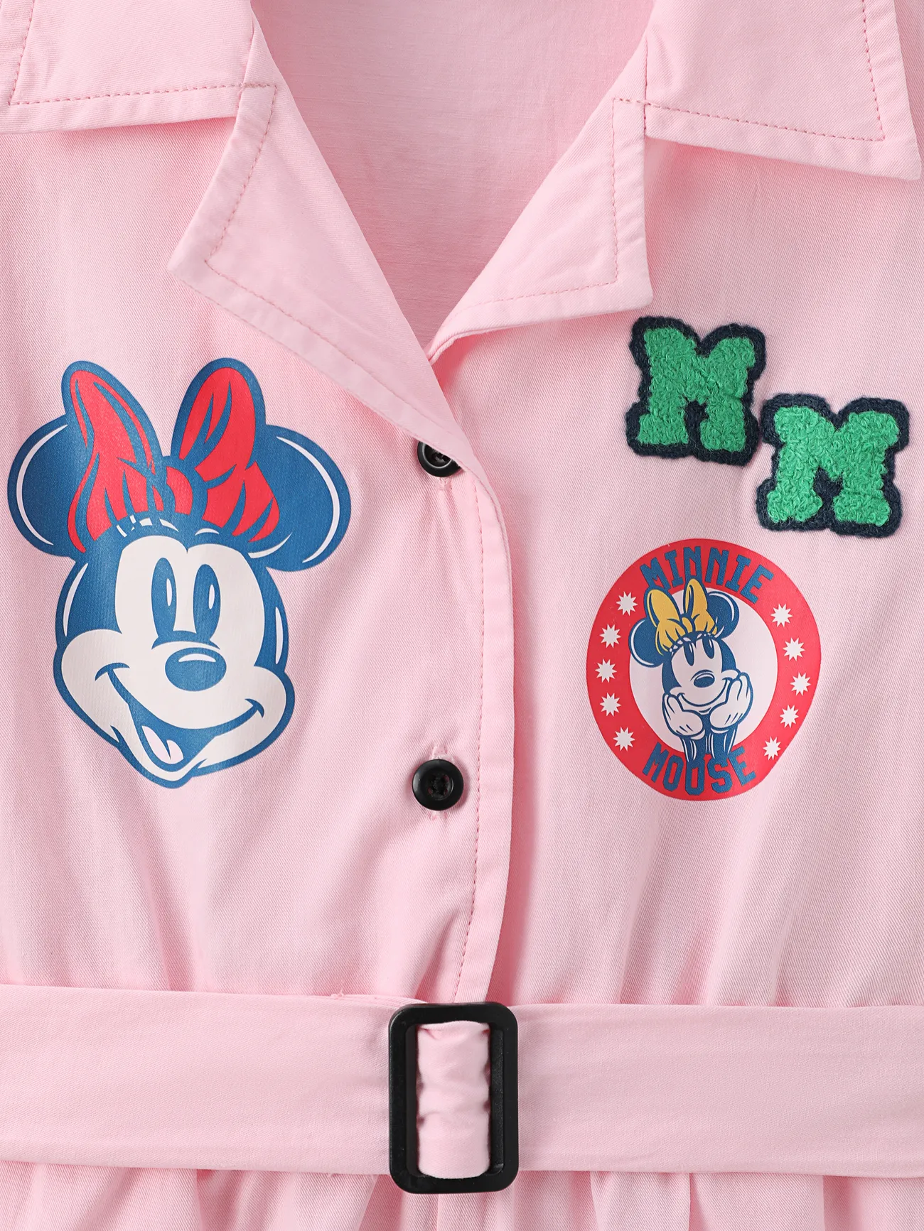 Disney Mickey and Friends 2件 小童 女 POLO領 前衛 連身褲 粉色的 big image 1