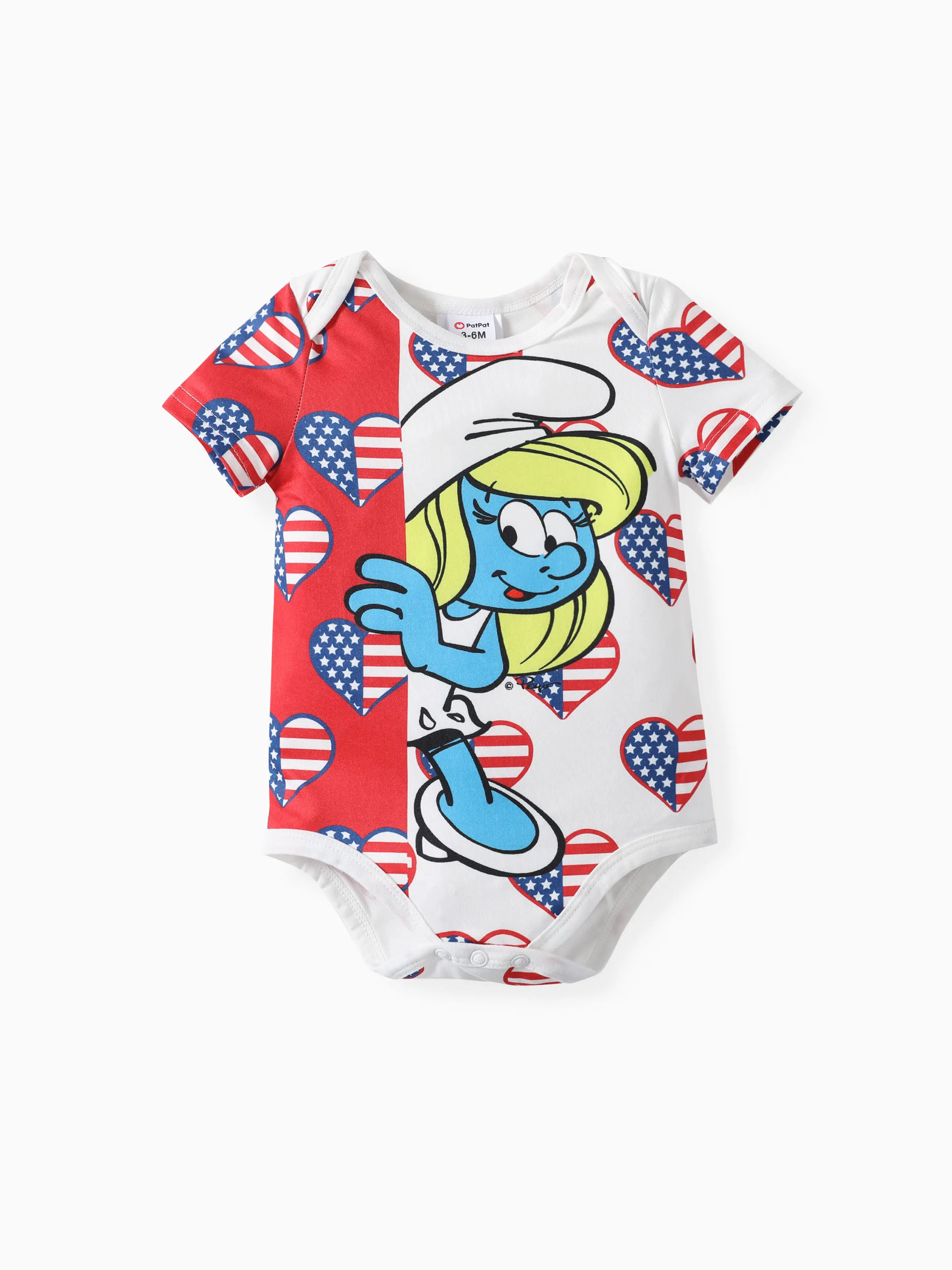 

The Smurfs Baby Girls/Boys Independence Day 1pc Character Print Onesie