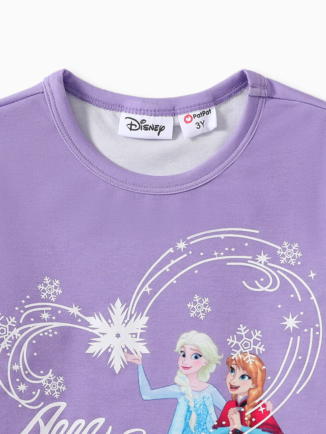 Purple - Disney Frozen Toddler Girls Anna/Elsa 1pc Glow in the Dark Magical Snowflake Print T-shirt - image 3