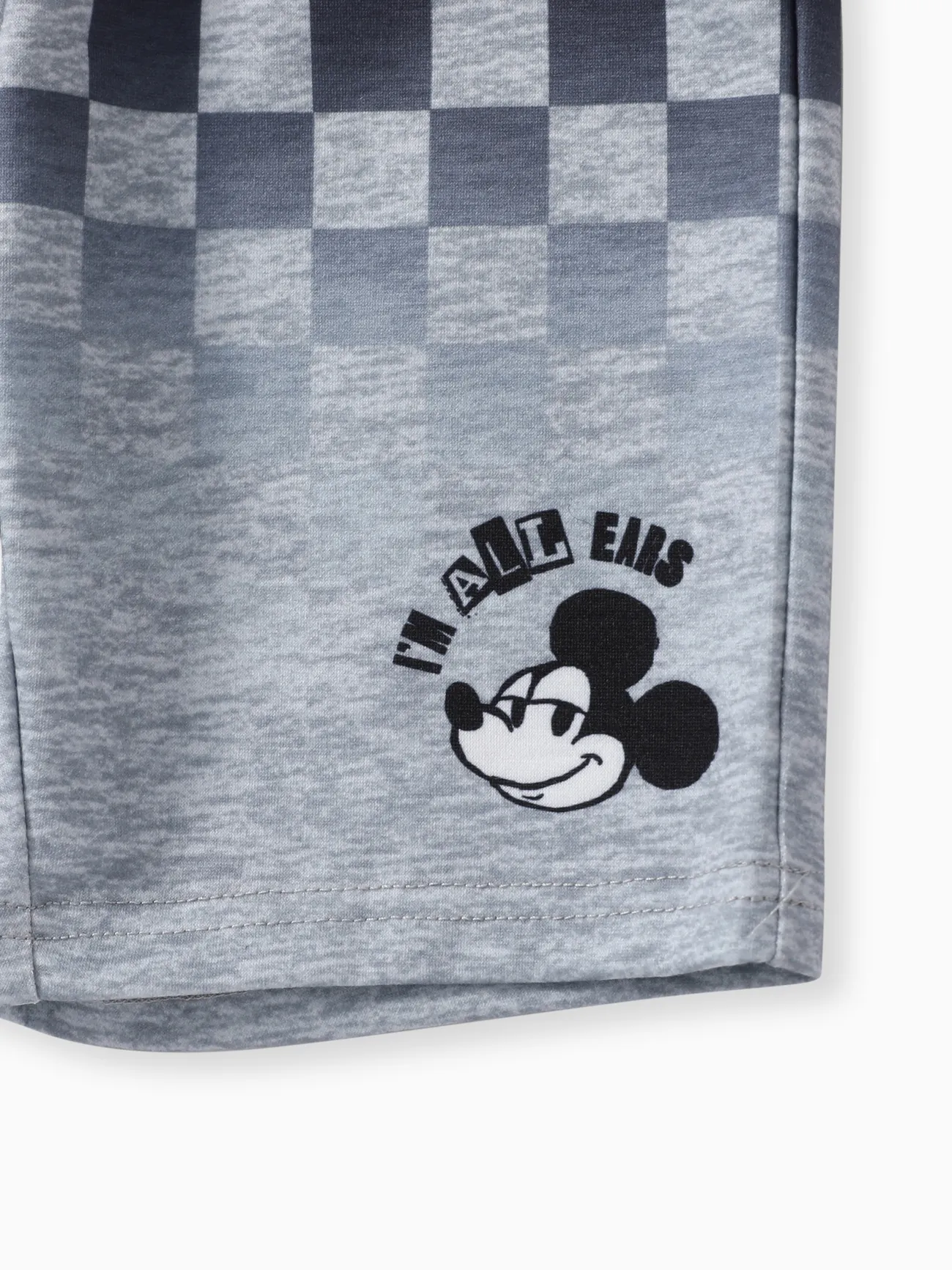 Disney Mickey and Friends Toddler/Kid Boys 2pcs Naia™ Mickey Checker Print Top with Detachable Belt Shorts Set White big image 1