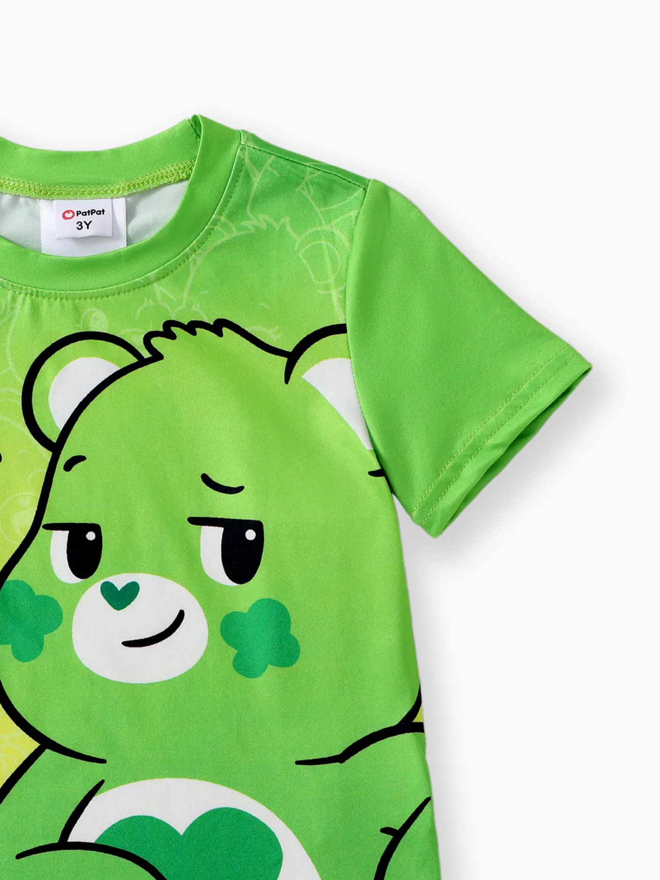 Care Bear Toddler/Kid Boys/Girls 1pc Character Gradient Print T-shirt Green big image 1