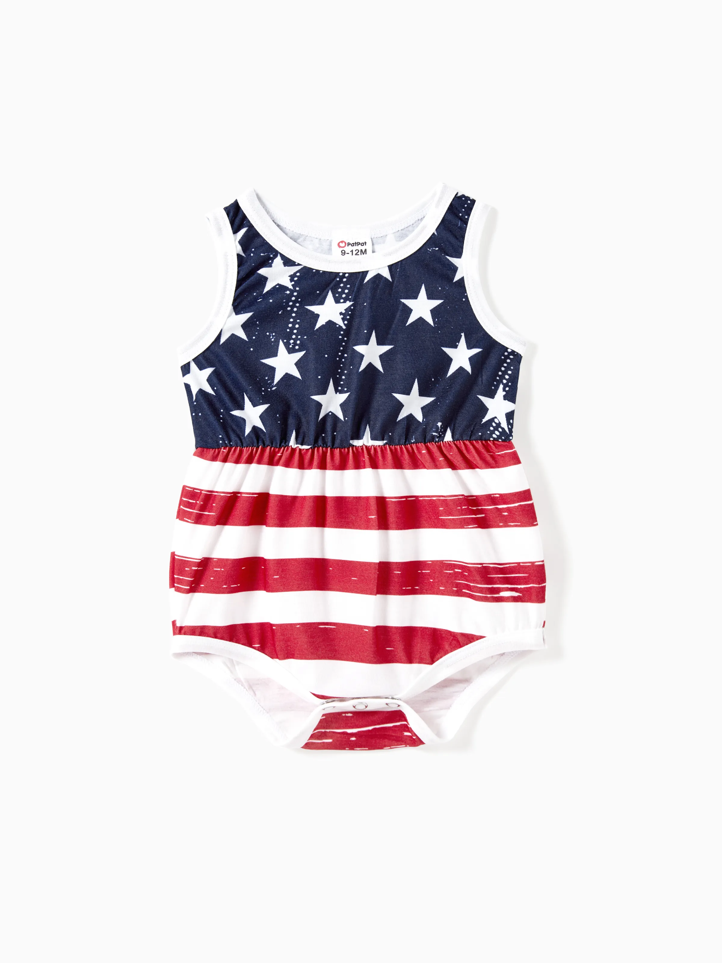 

Independence Day Family Matching Sets Sunglasses Print Tee and American Flag Print Drawstring Waist Strap Dress with Pockets