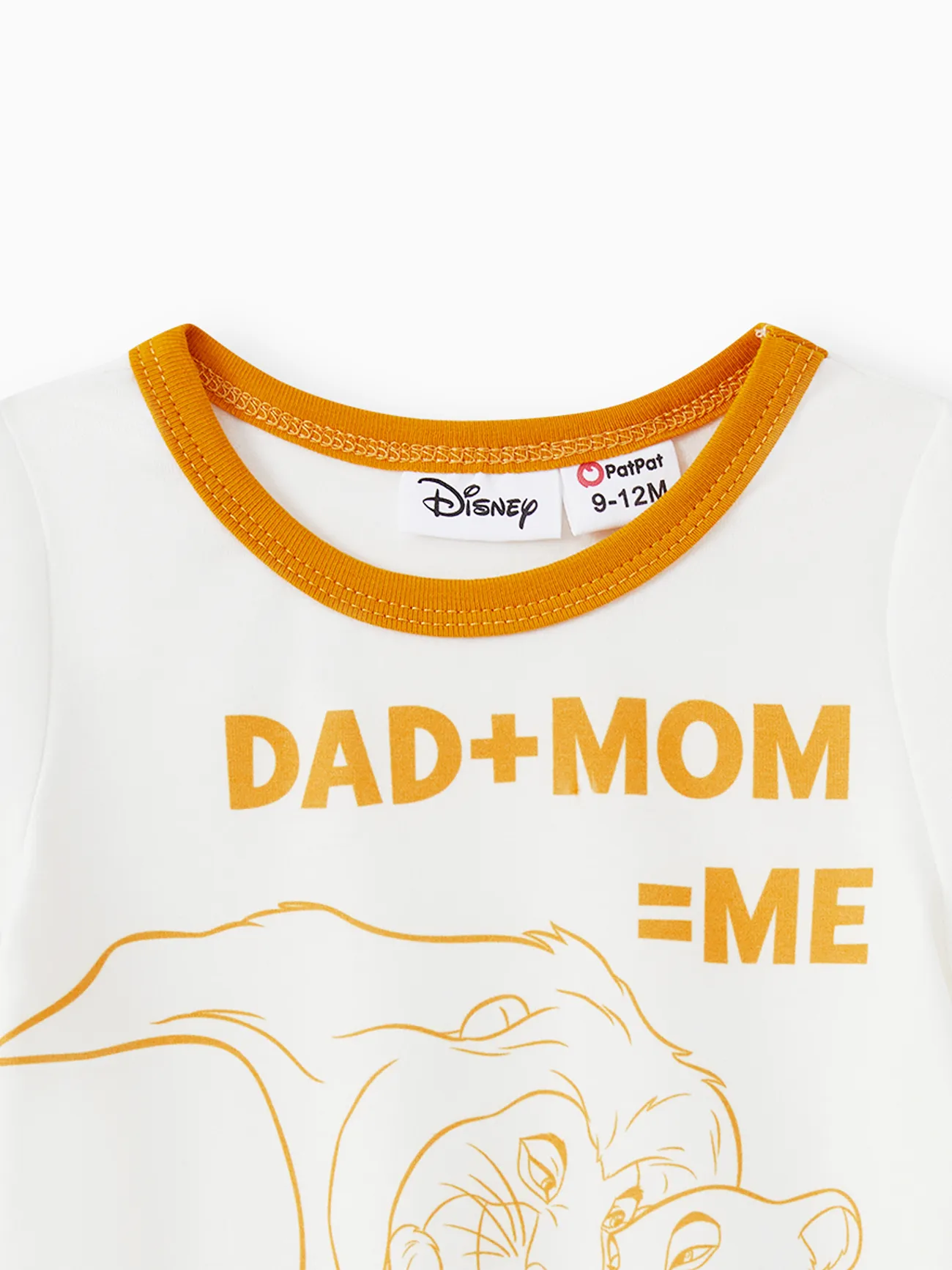 Disney Rei Leão Look de família Dia da Mãe Leão Manga curta Conjuntos de roupa para a família Tops Branco big image 1