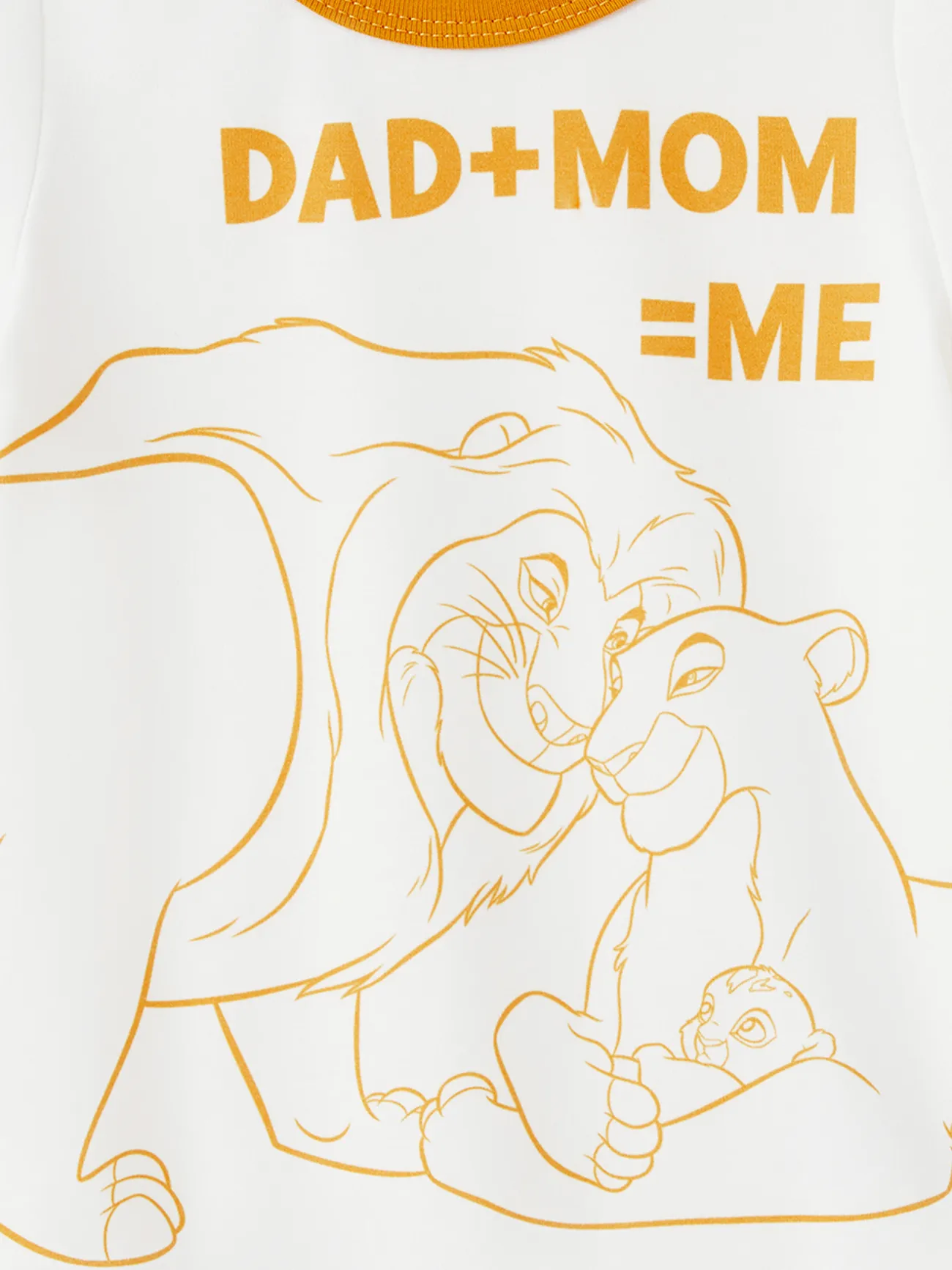 Bébé - Le Roi Lion de Disney Look Familial Fête des Mères Lion Manches courtes Tenues de famille assorties Hauts - Blanc - image 14