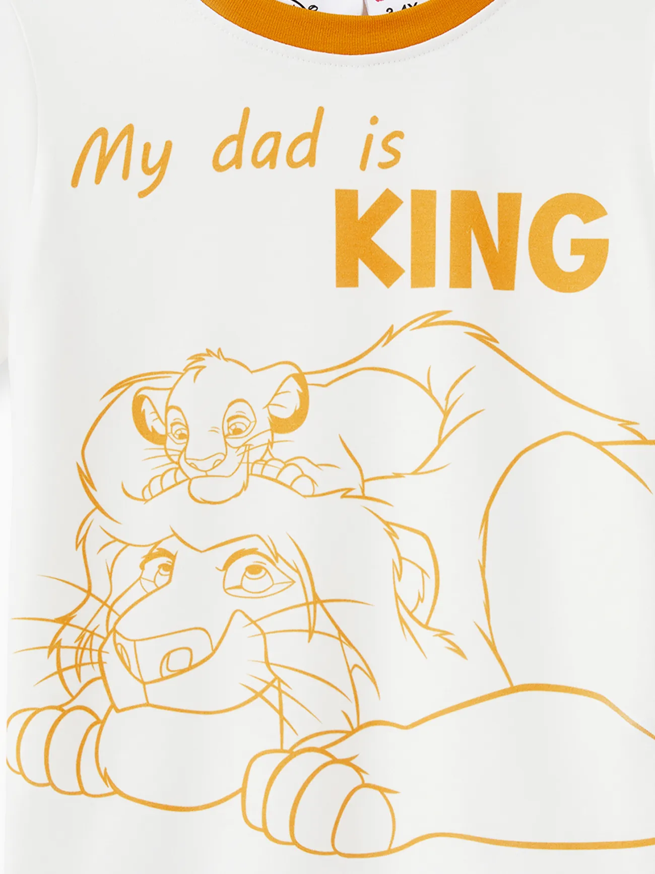 Enfants - Le Roi Lion de Disney Look Familial Fête des Mères Lion Manches courtes Tenues de famille assorties Hauts - Blanc - image 8