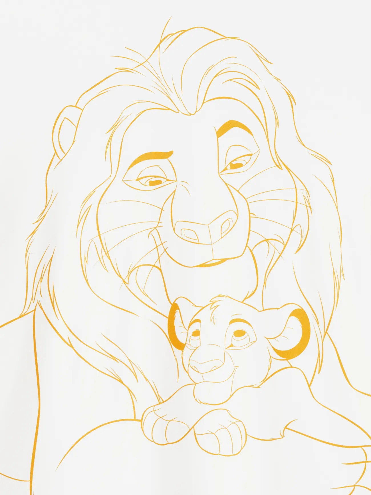 Disney Lion King Family Matching Simba Naia™ Line Drawing Character Print Tee/Onesie White big image 1