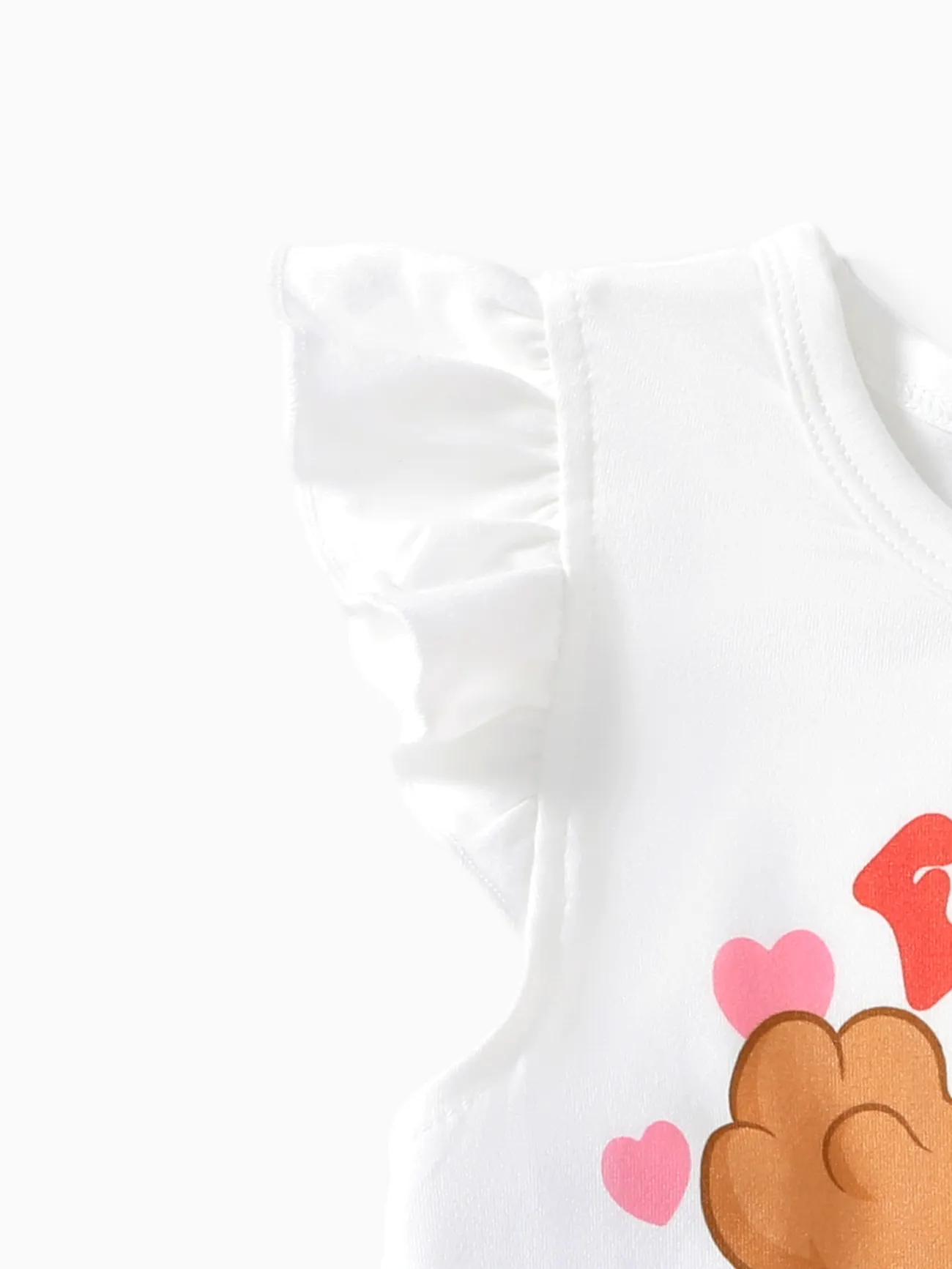 Helfer auf vier Pfoten 2 Stück Kleinkinder Mädchen Flatterärmel Kindlich T-Shirt-Sets weiß big image 1