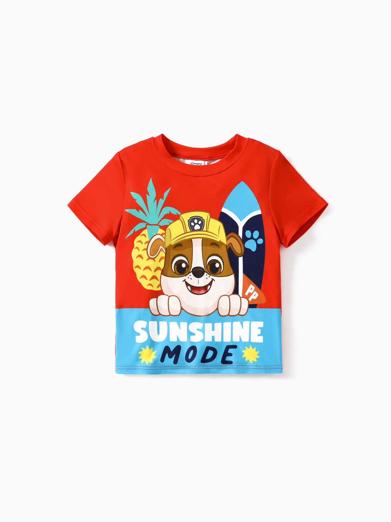 Paw Patrol Toddler Boys/Girls 1pc Summer Hawaii Style Character Print T-shirt Red big image 1