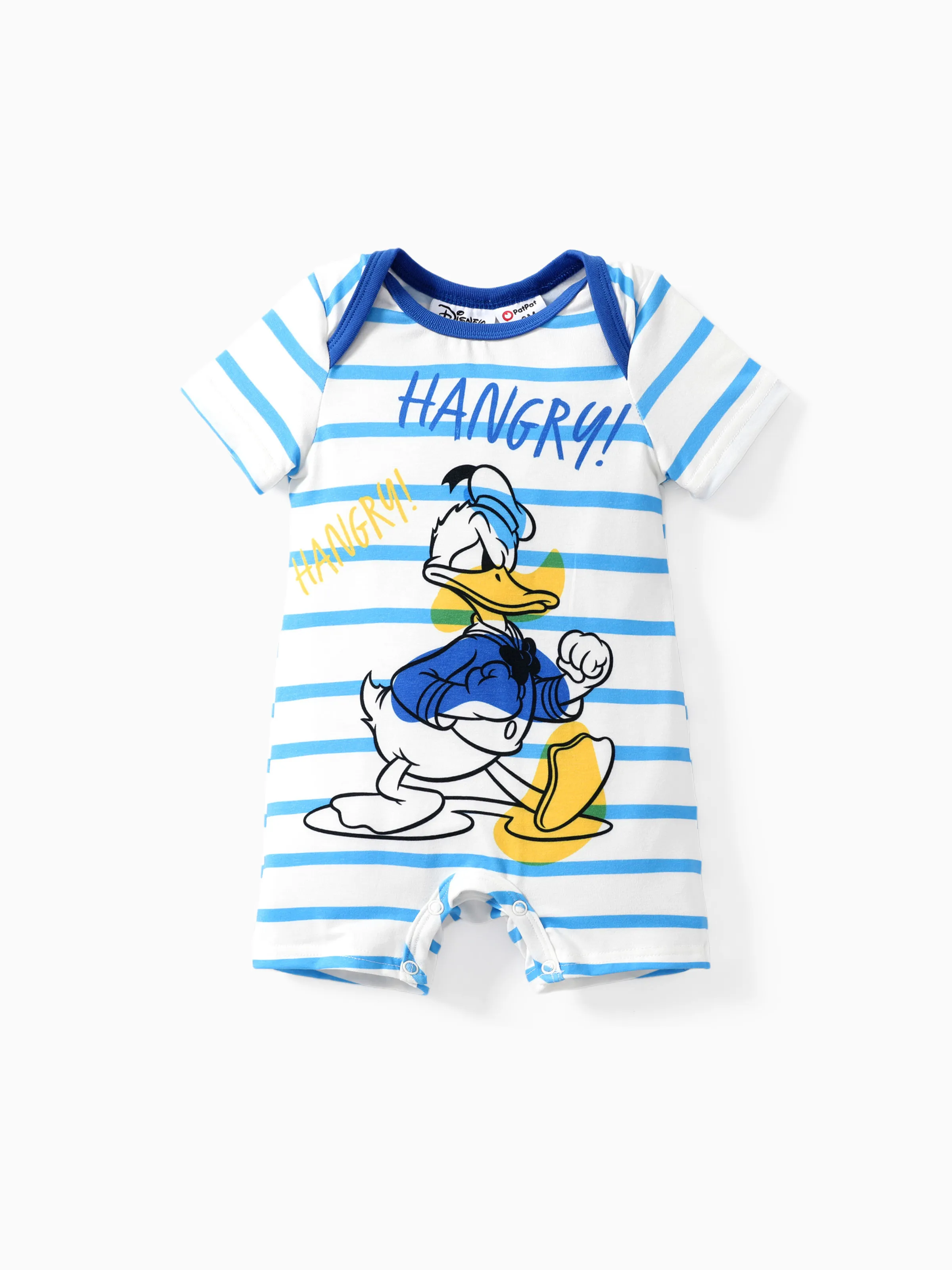 

Disney Mickey and Friends Baby boys 1pc Naia™ Funny Mickey/Donald Duck Face Print Short-sleeve Romper