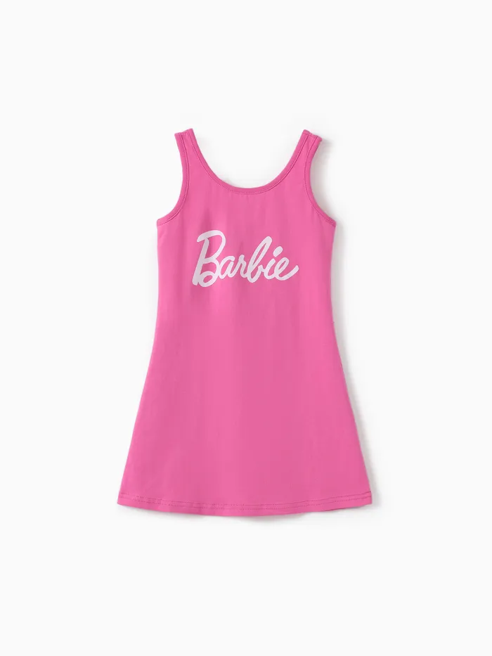 Barbie Toddler/Kid Girl Valentine's Day Letter and Heart Allover Print Dress