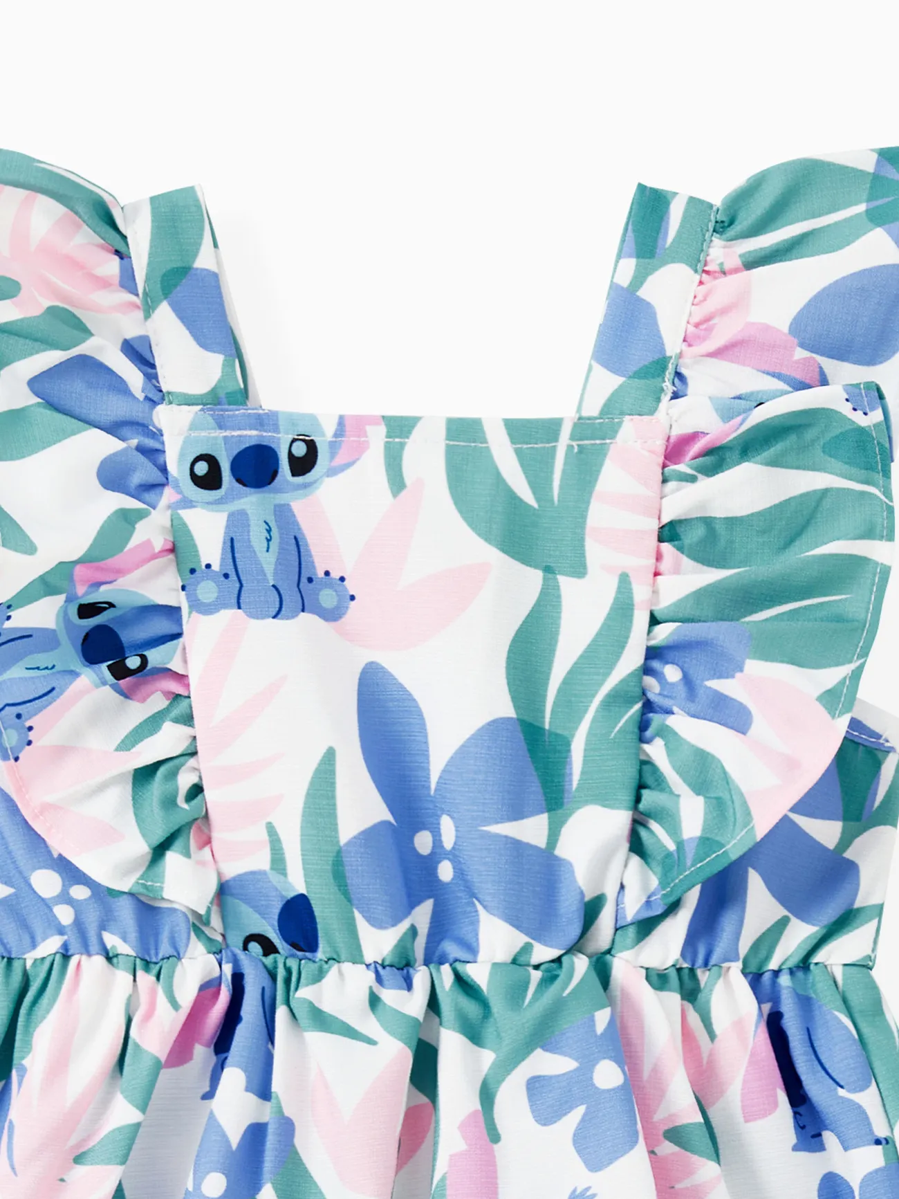 Baby Girl - Stitch Dresses & T-Shirts - Family Disney Outfits with Floral Plant Print - MultiColour - image 12