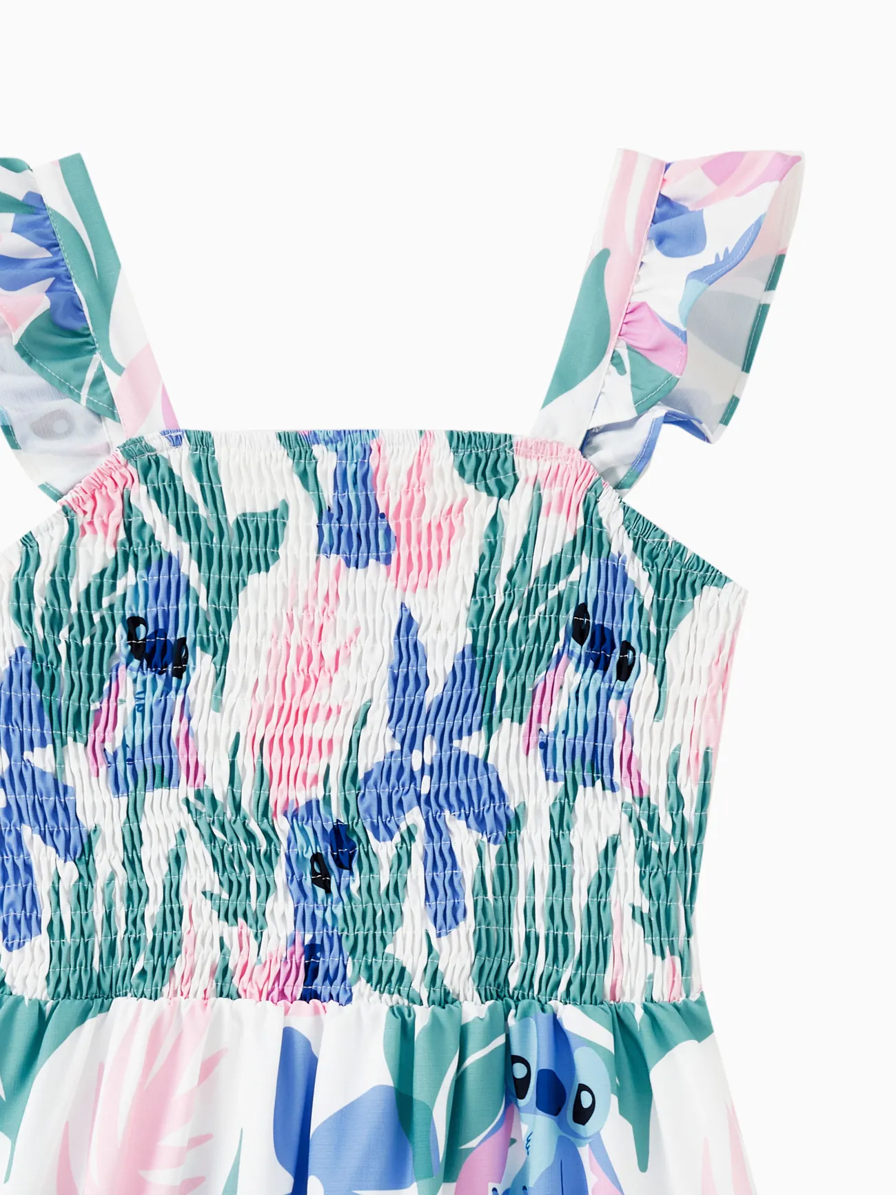 Women - Stitch Dresses & T-Shirts - Family Disney Outfits with Floral Plant Print - MultiColour - image 4