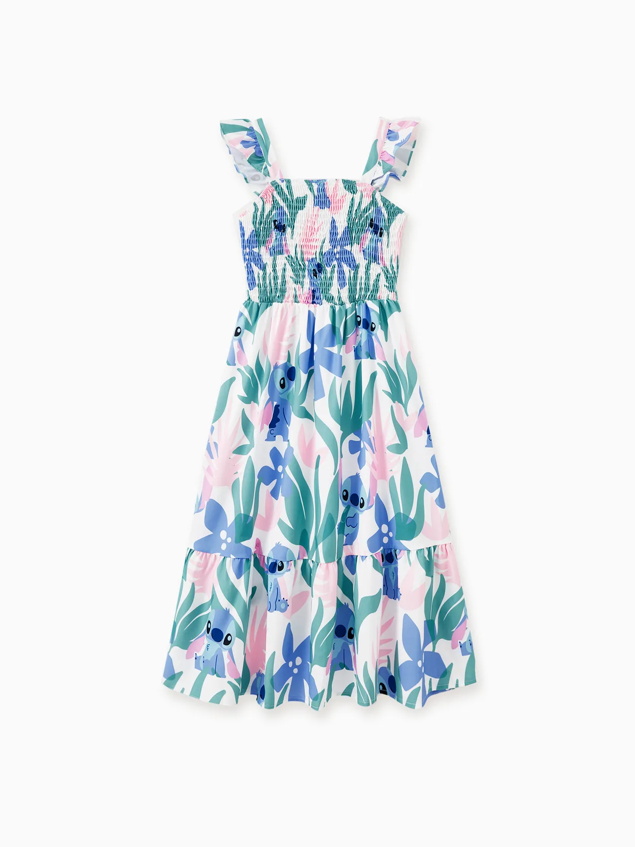 Women - Stitch Dresses & T-Shirts - Family Disney Outfits with Floral Plant Print - MultiColour - image 2