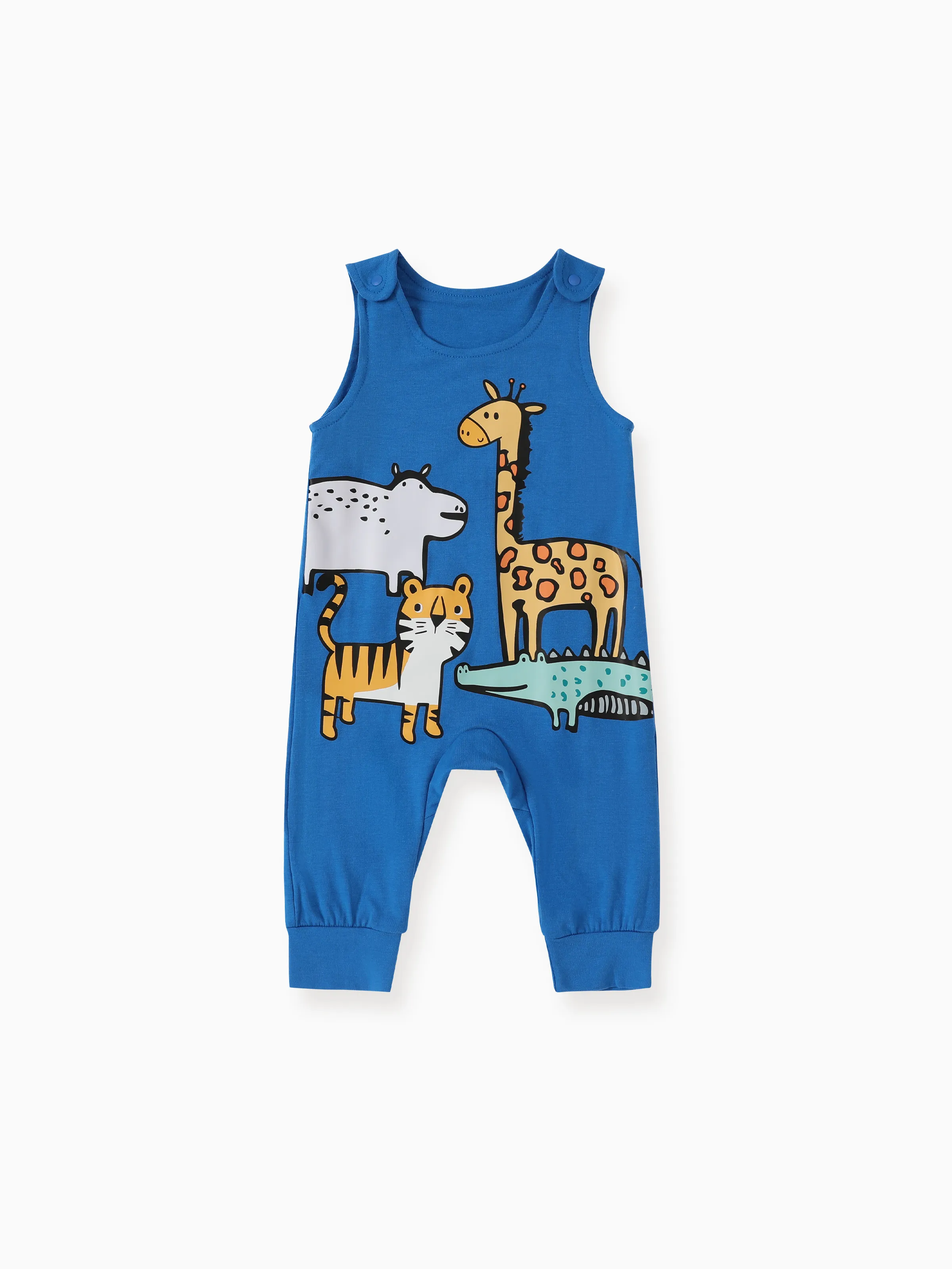 Baby Boy Childlike Animal Pattern Jumpsuit