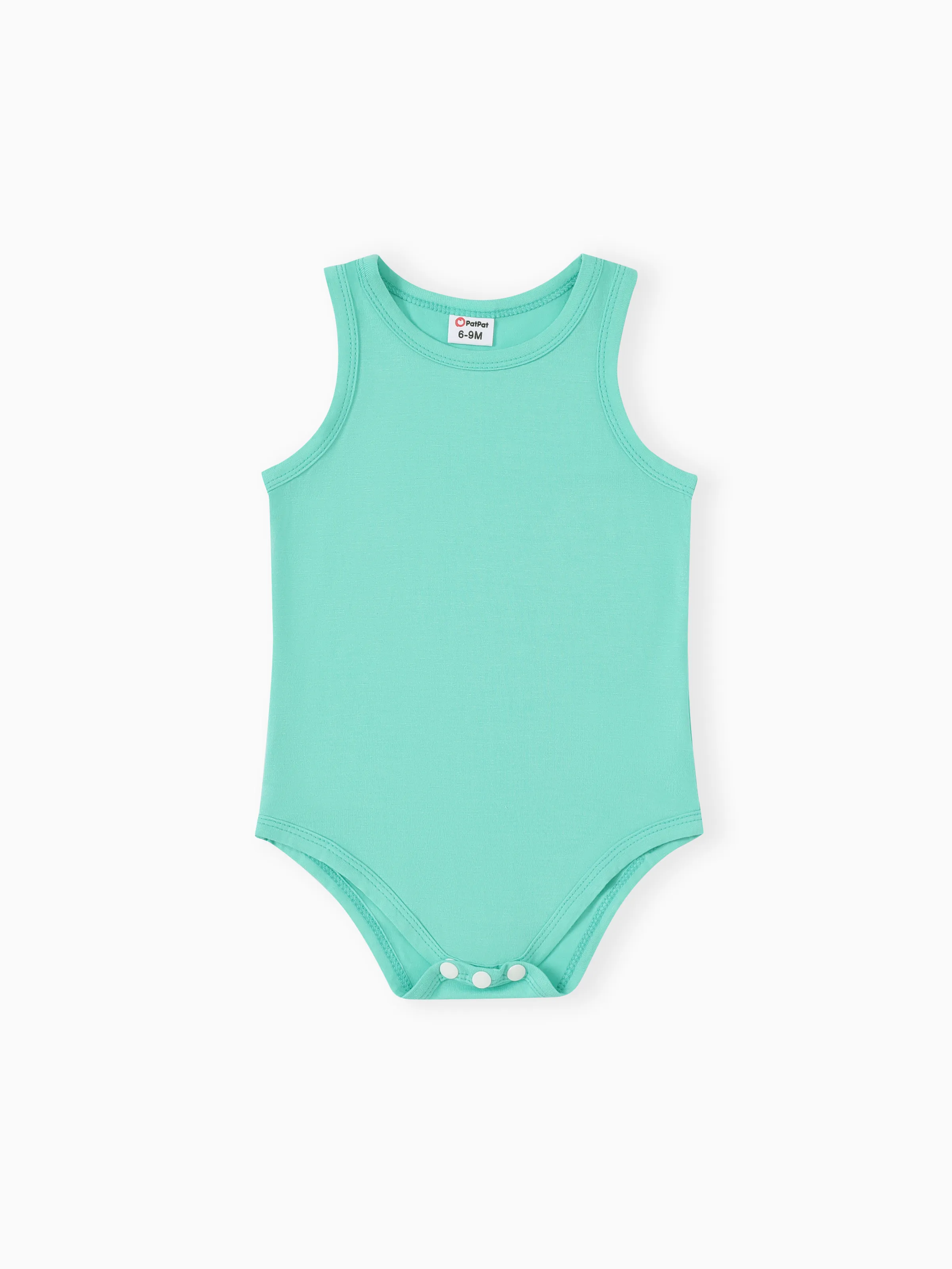 

Comfortable Baby Cotton Bodysuit with 95% Modal and 5% Spandex, Unisex, Solid Color