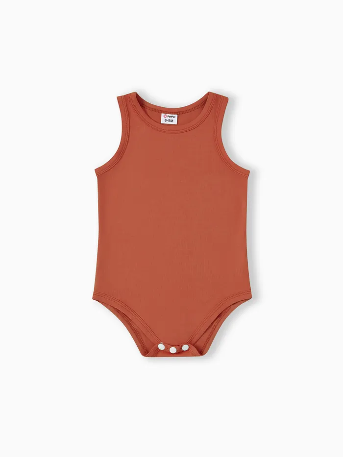 Comfortable Baby Cotton Bodysuit with 95% Modal and 5% Spandex, Unisex, Solid Color