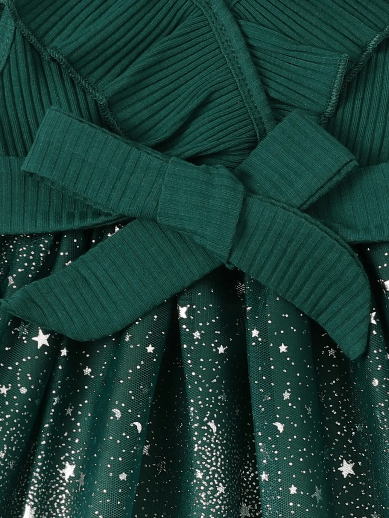 Sweet Stars Ruffle Dress Set for Baby Girls Green big image 1