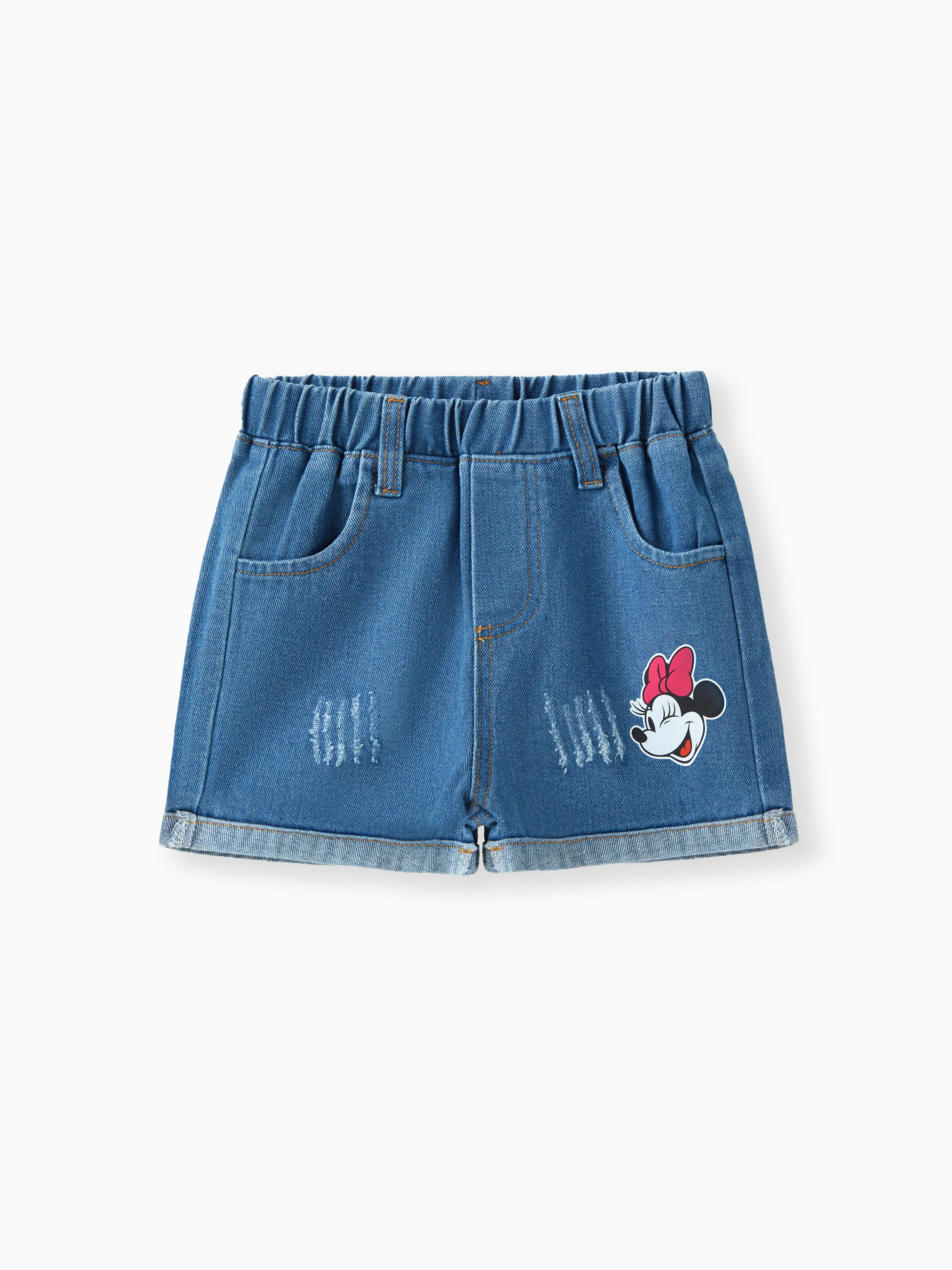 

Disney Mickey and Friends Toddler Girl /Toddler Boy printed denim shorts