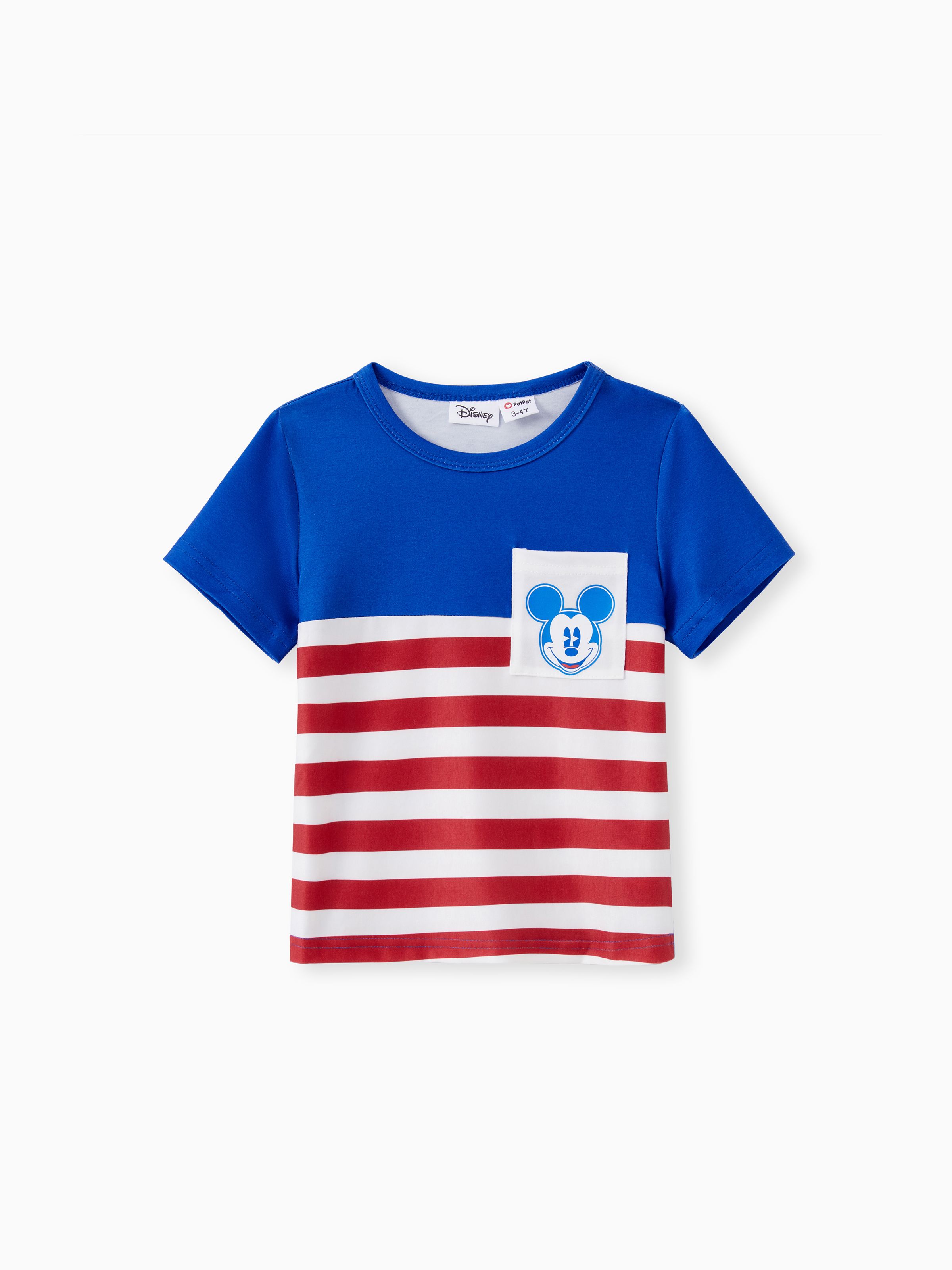 

Disney Mickey and Friends Family Matching Independence Day Mickey Character Striped Pint Sleeveless Dress/Tee/Onesie