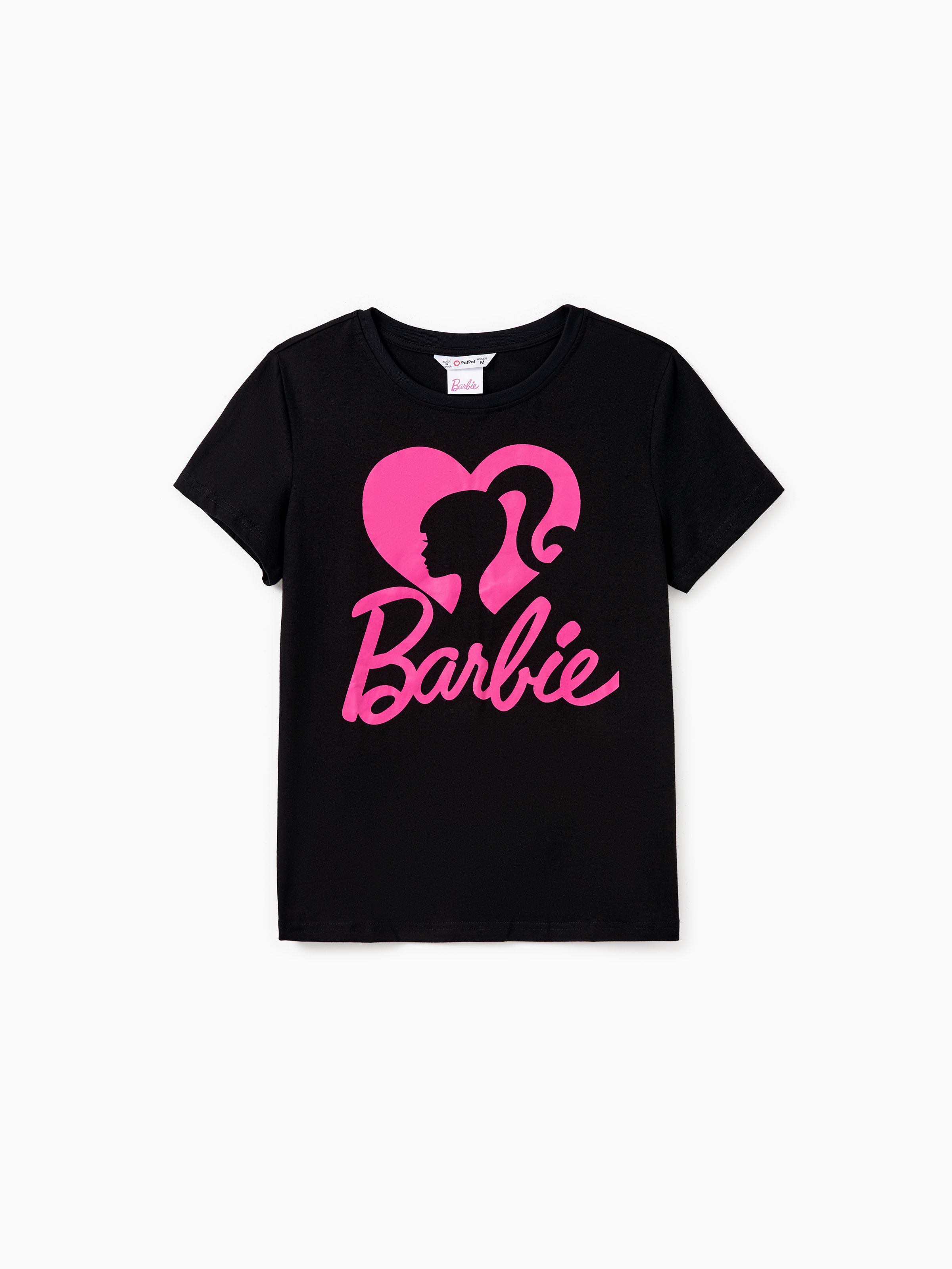 Barbie Mommy and Me Cotton Short-sleeve Heart & Letter Print Short