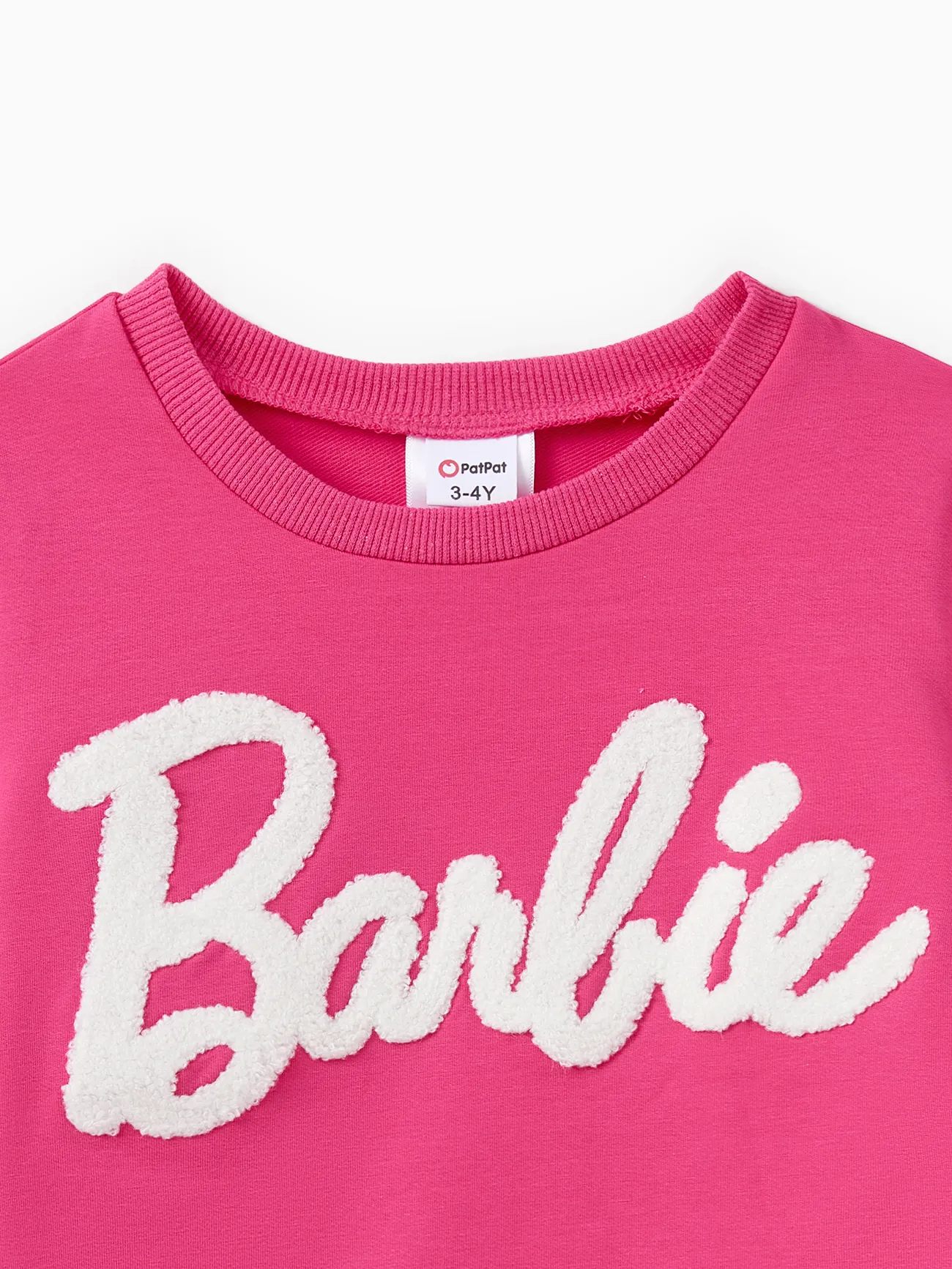 Sudadera de algodón de manga larga bordada con letras de Barbie Mommy and Me Roseo big image 1