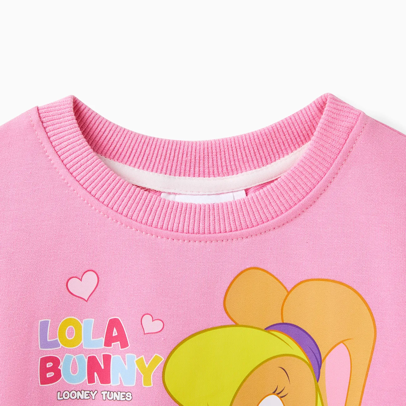 Looney Tunes Bebé Unissexo Coelho Infantil Manga comprida Sweatshirt Rosa big image 1