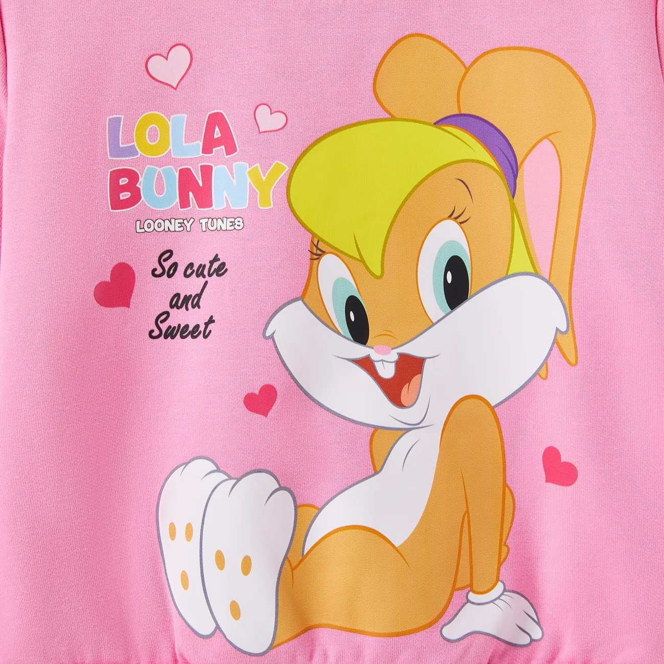 Looney Tunes Bébé Unisexe Lapin Enfantin Manches longues Sweat-shirt Rose big image 1