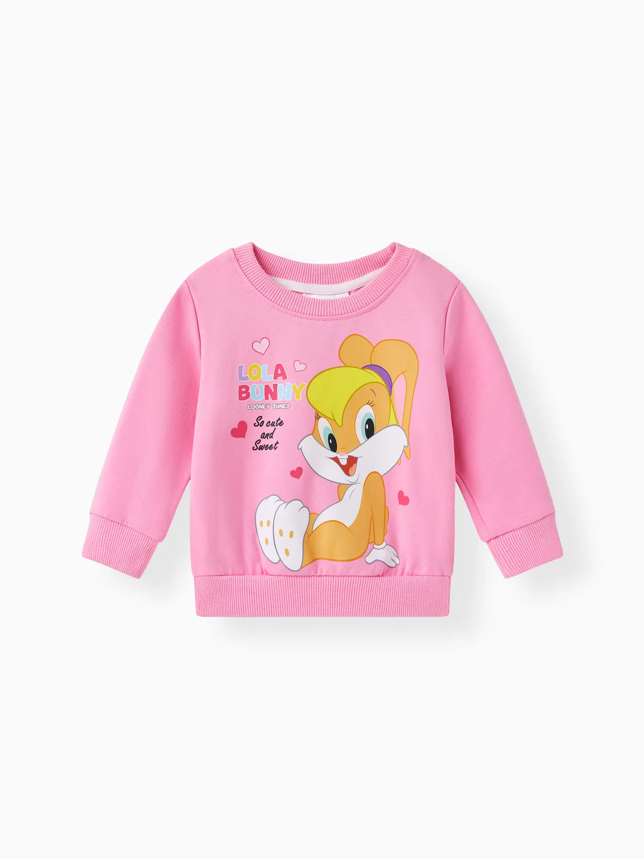 Looney Tunes Baby Unisex Hase Kindlich Langärmelig Sweatshirts rosa big image 1