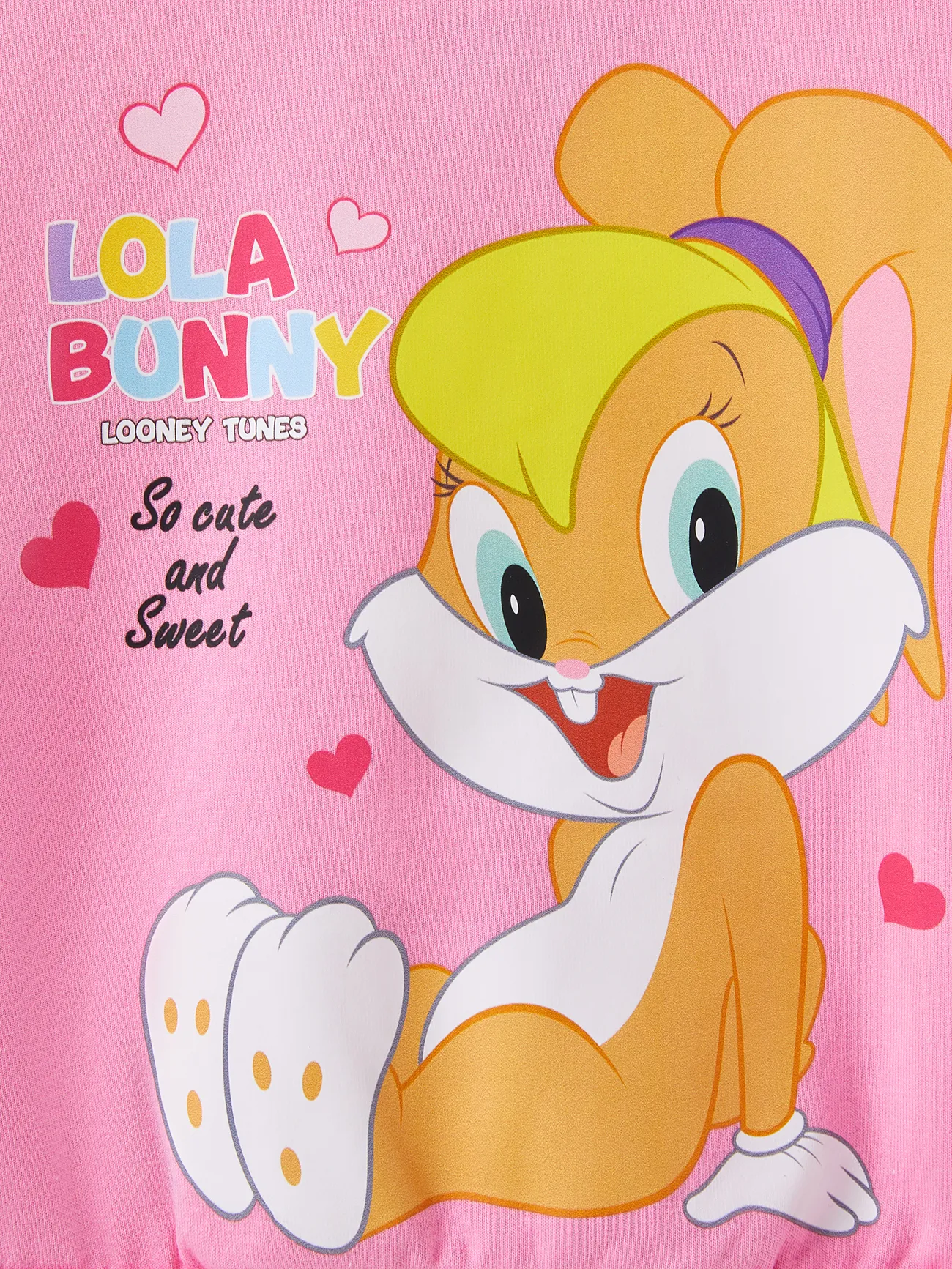 Looney Tunes Baby Unisex Hase Kindlich Langärmelig Sweatshirts rosa big image 1