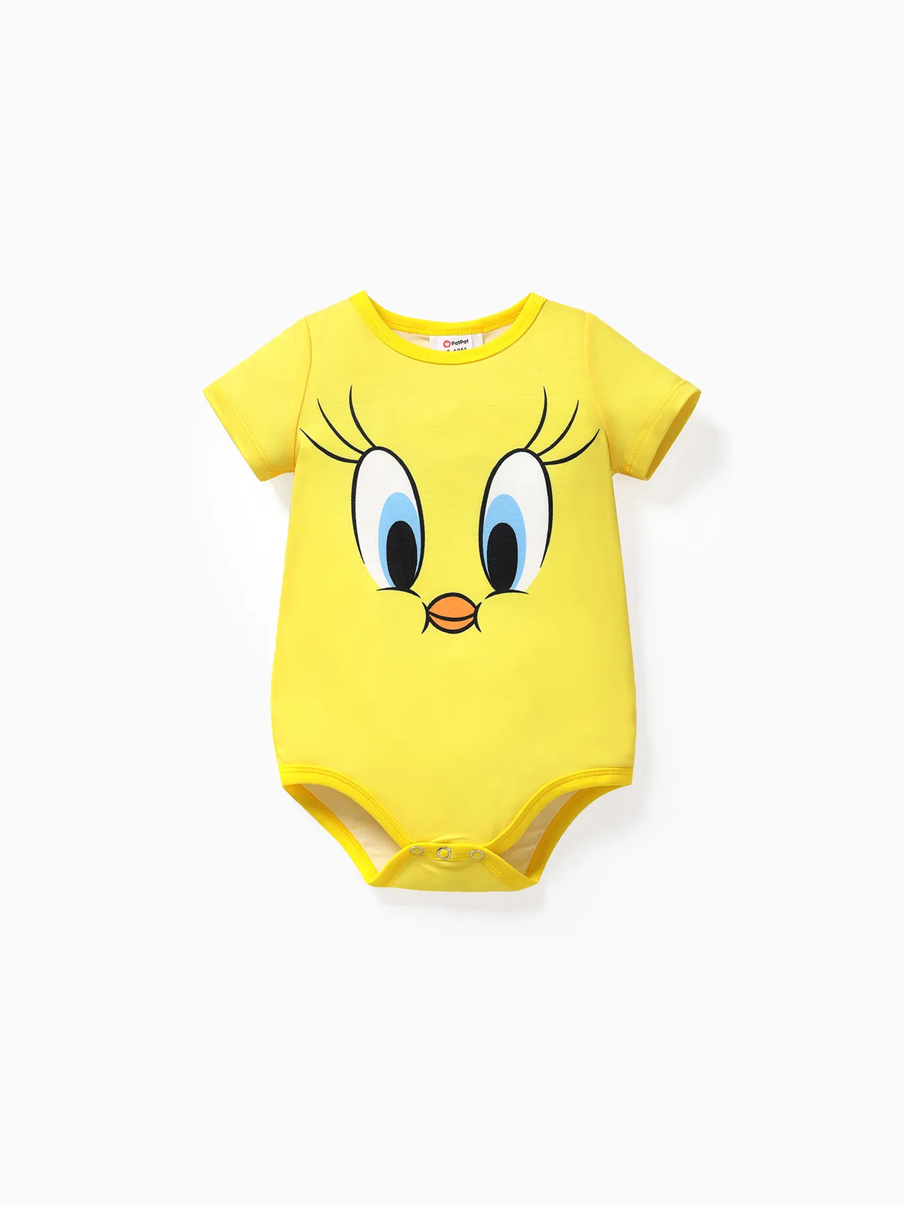 Looney Tunes Baby Mädchen Tiere Lässig Kurzärmelig Strampler gelb big image 1