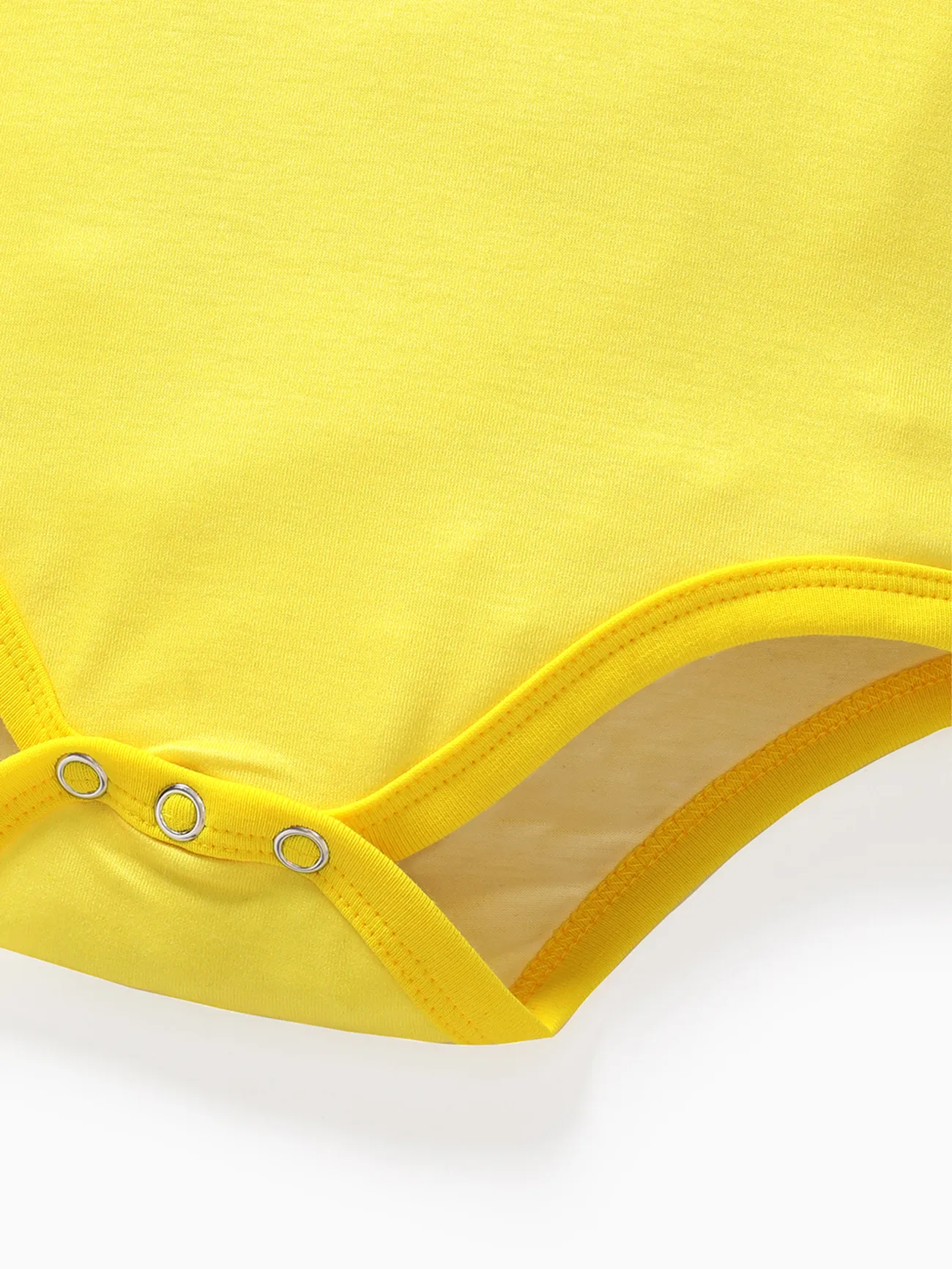 Looney Tunes Baby Boy/Girl Animal Print Short-sleeve Naia™ Romper Yellow big image 1