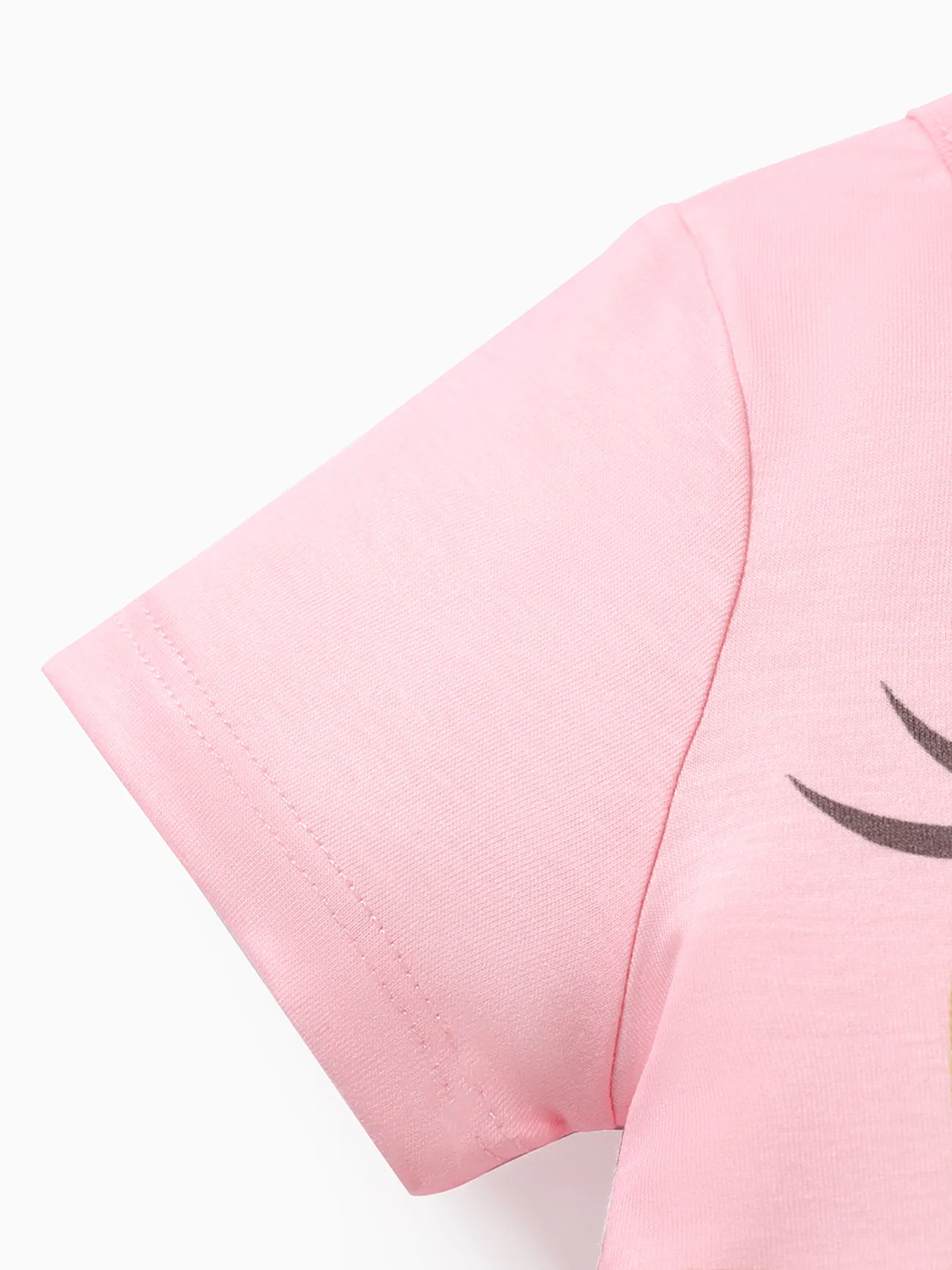 Looney Tunes Baby Boy/Girl Animal Print Short-sleeve Naia™ Romper Pink big image 1