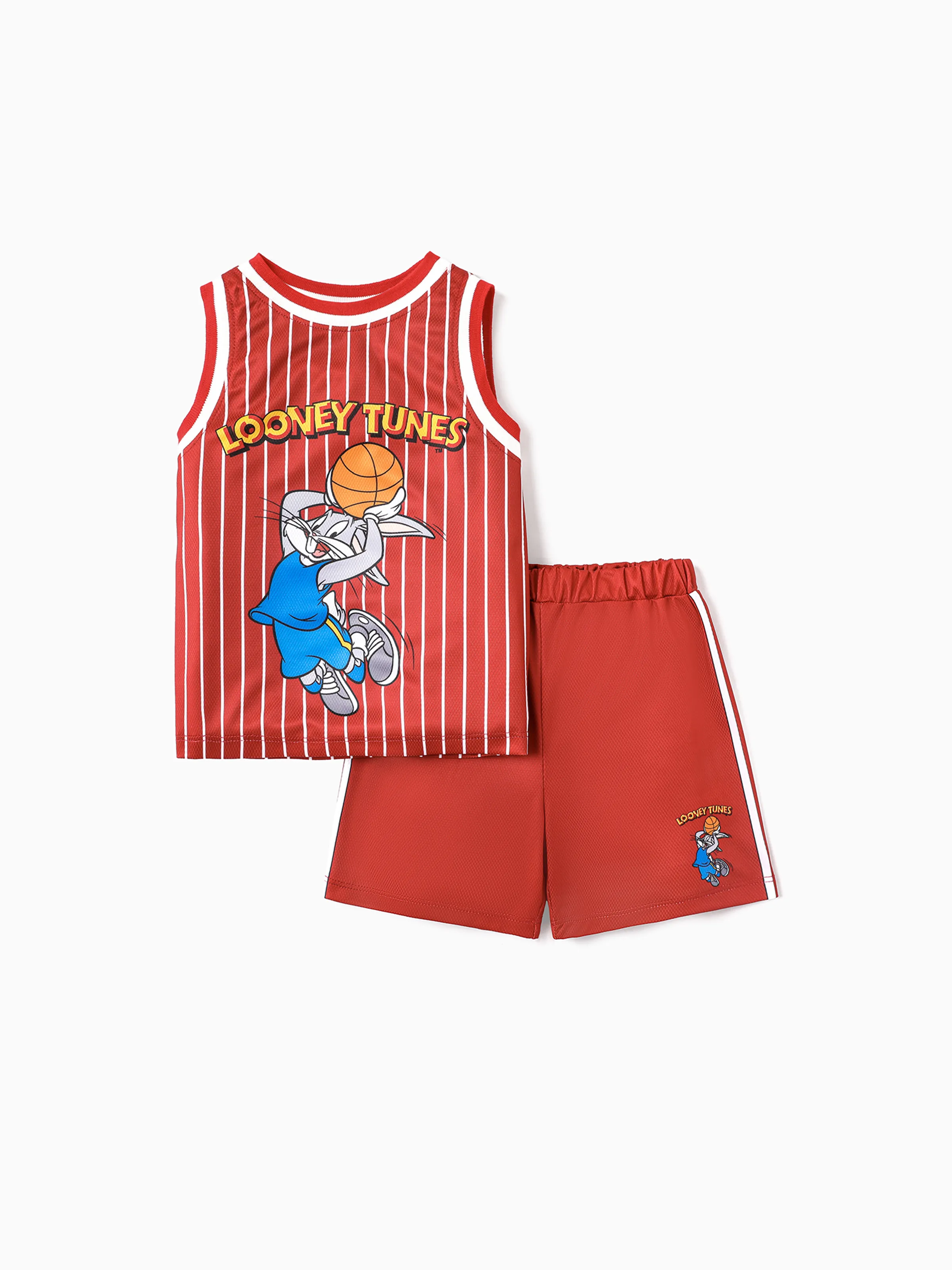 Looney Tunes Toddler/Kid Boy 2pcs Basketball & Character Print Tank Top And Shorts Set