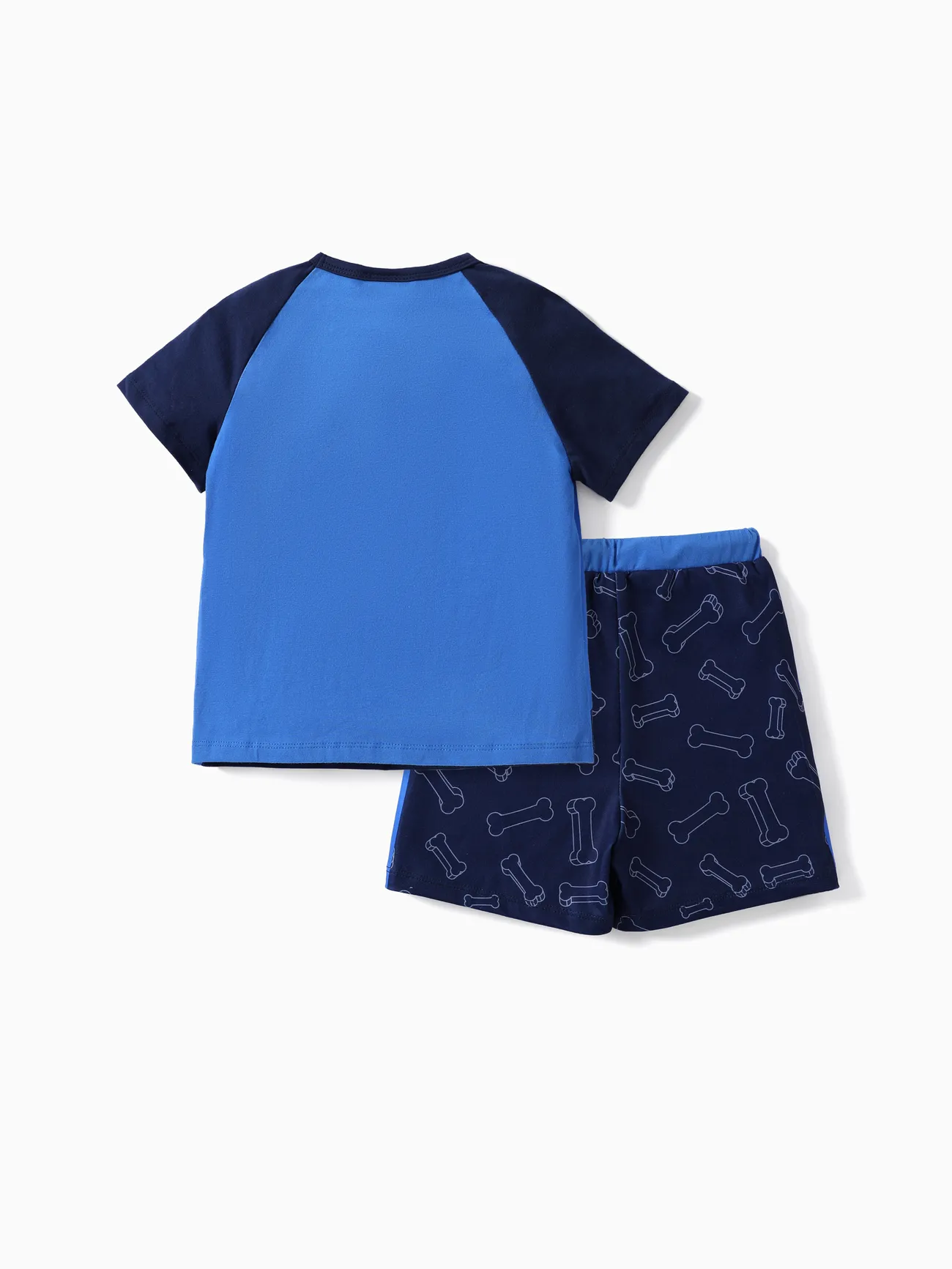 La Pat’ Patrouille 2 pièces Enfant en bas âge Unisexe Couture de tissus Enfantin Chien ensembles de t-shirts Bleu big image 1
