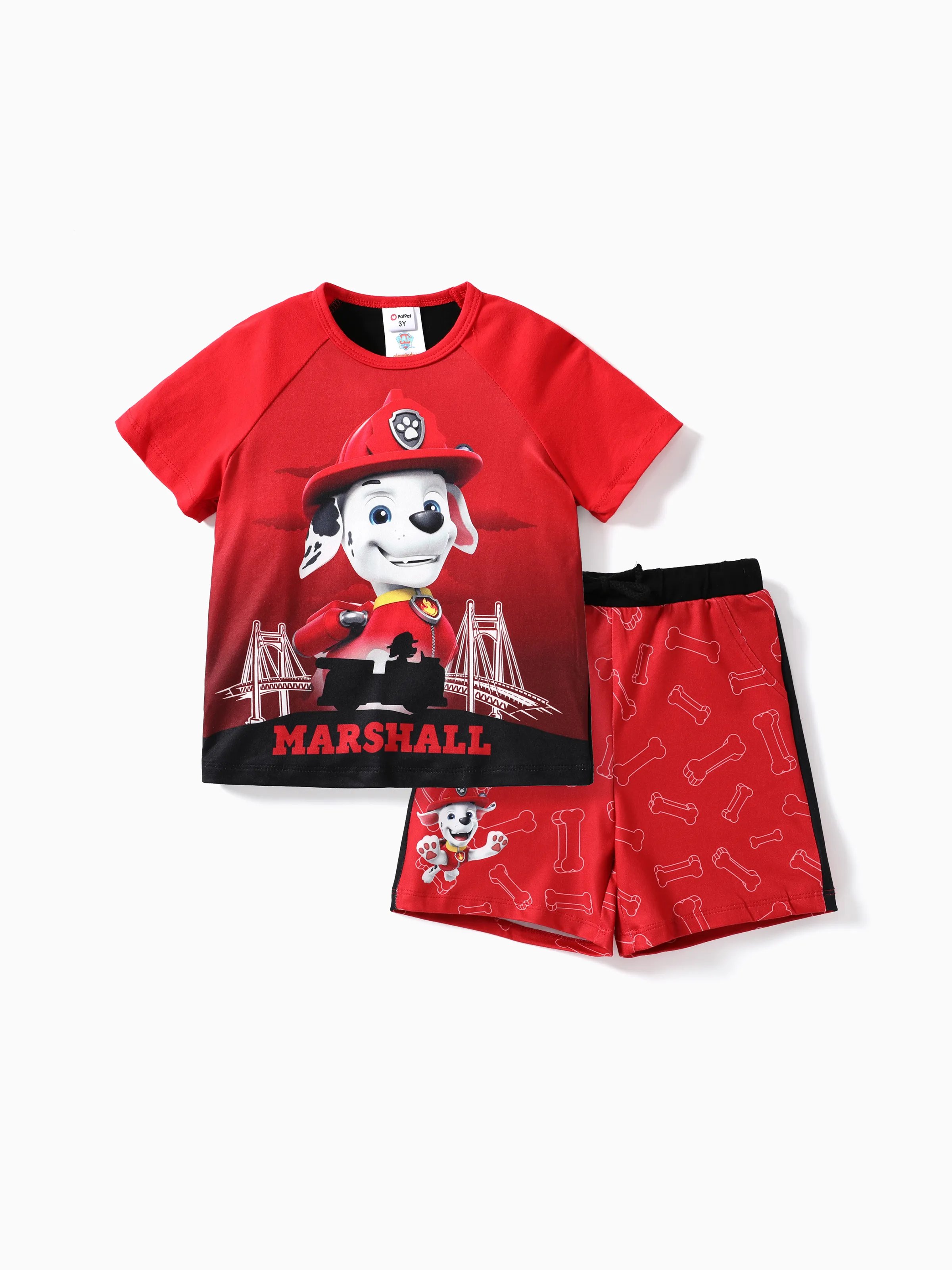 

Paw Patrol Toddler Boys/Girls 2pcs Character Print Cotton T-shirt with Shorts Sporty Set