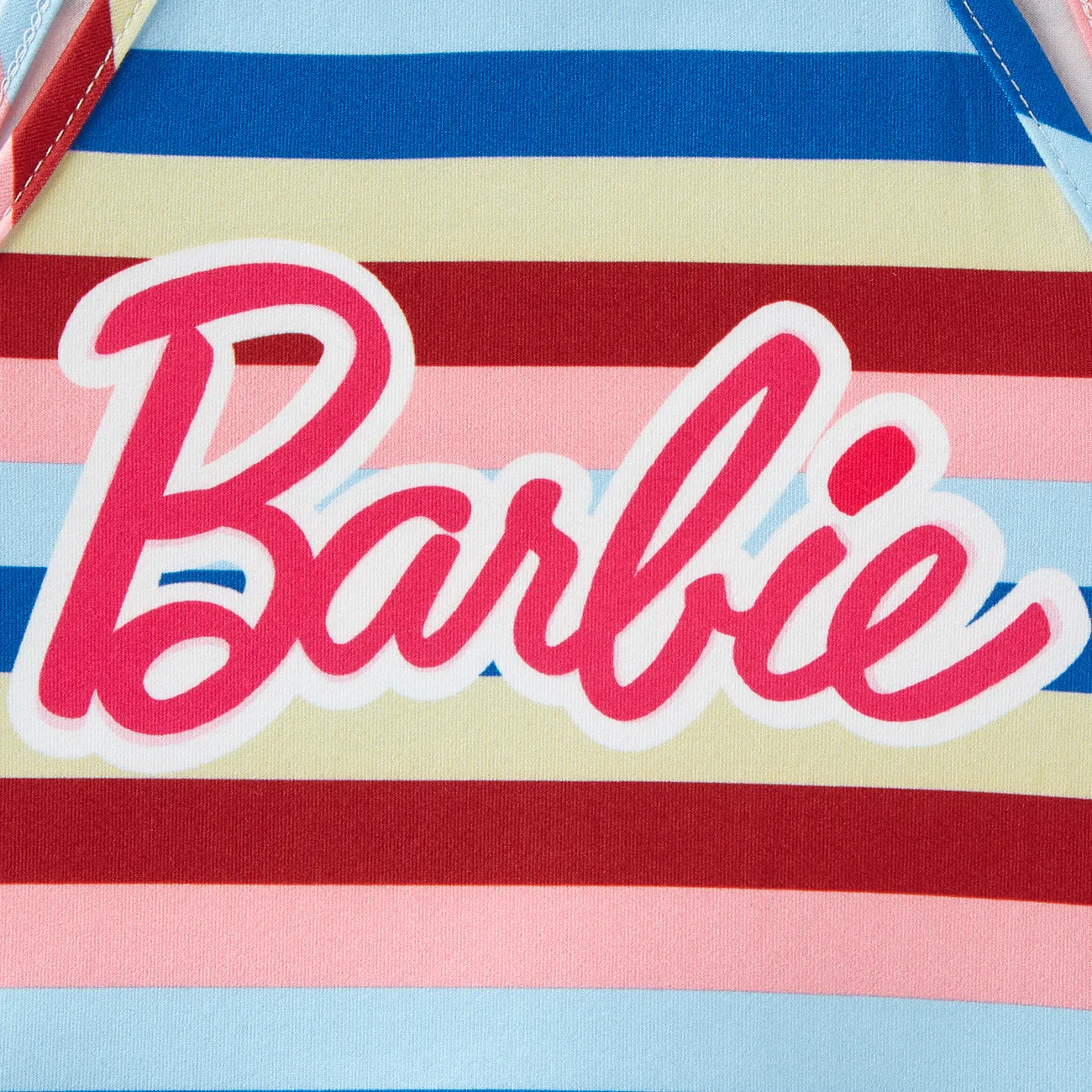 Barbie 1pc Enfant En Bas Âge Filles Personnage Rayé Enfant En Bas Âge Débardeur/short
 rayures colorées big image 1