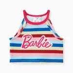 Barbie 1pc Toddler Girls Character Striped Toddler Tank top/shorts
 rayas de colores