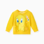 Looney Tunes Baby Boy/Girl Cartoon Animal Print Cotton Long-sleeve Sweatshirt Yellow