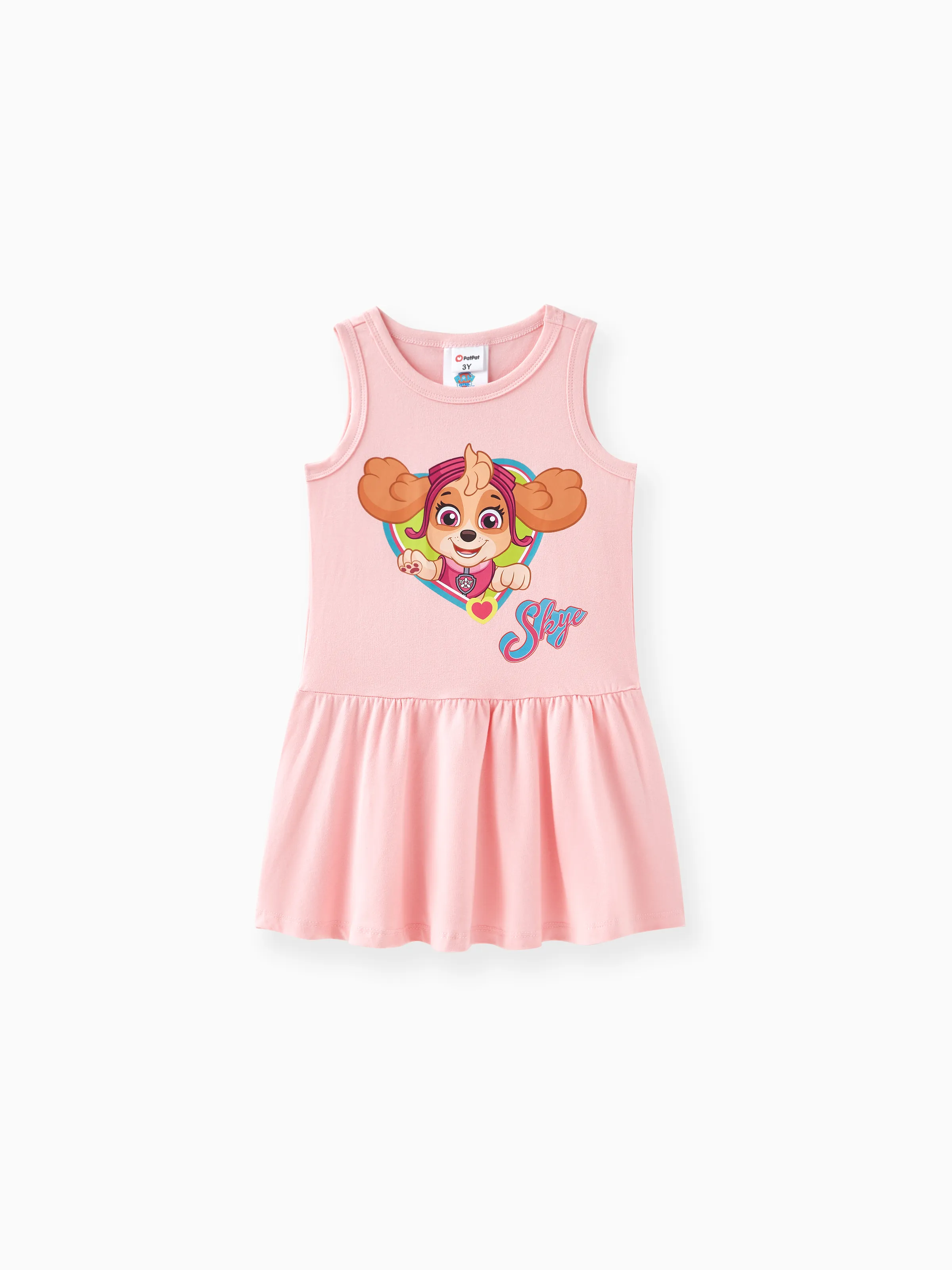 

PAW Patrol Toddler Girl Skye Heart Print Naia/Cotton Sleeveless Dress